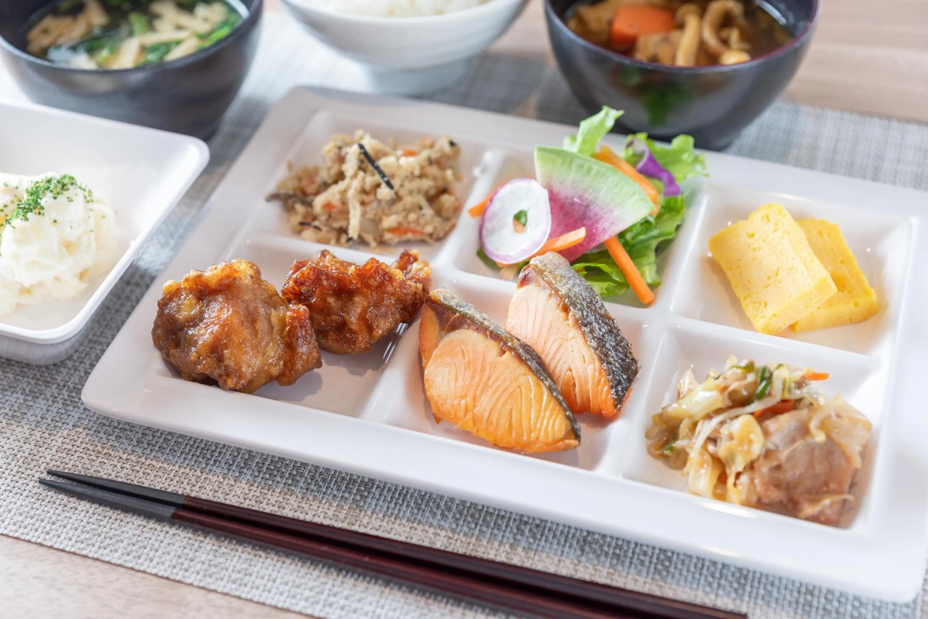 Breakfast in Super Hotel Ishikari