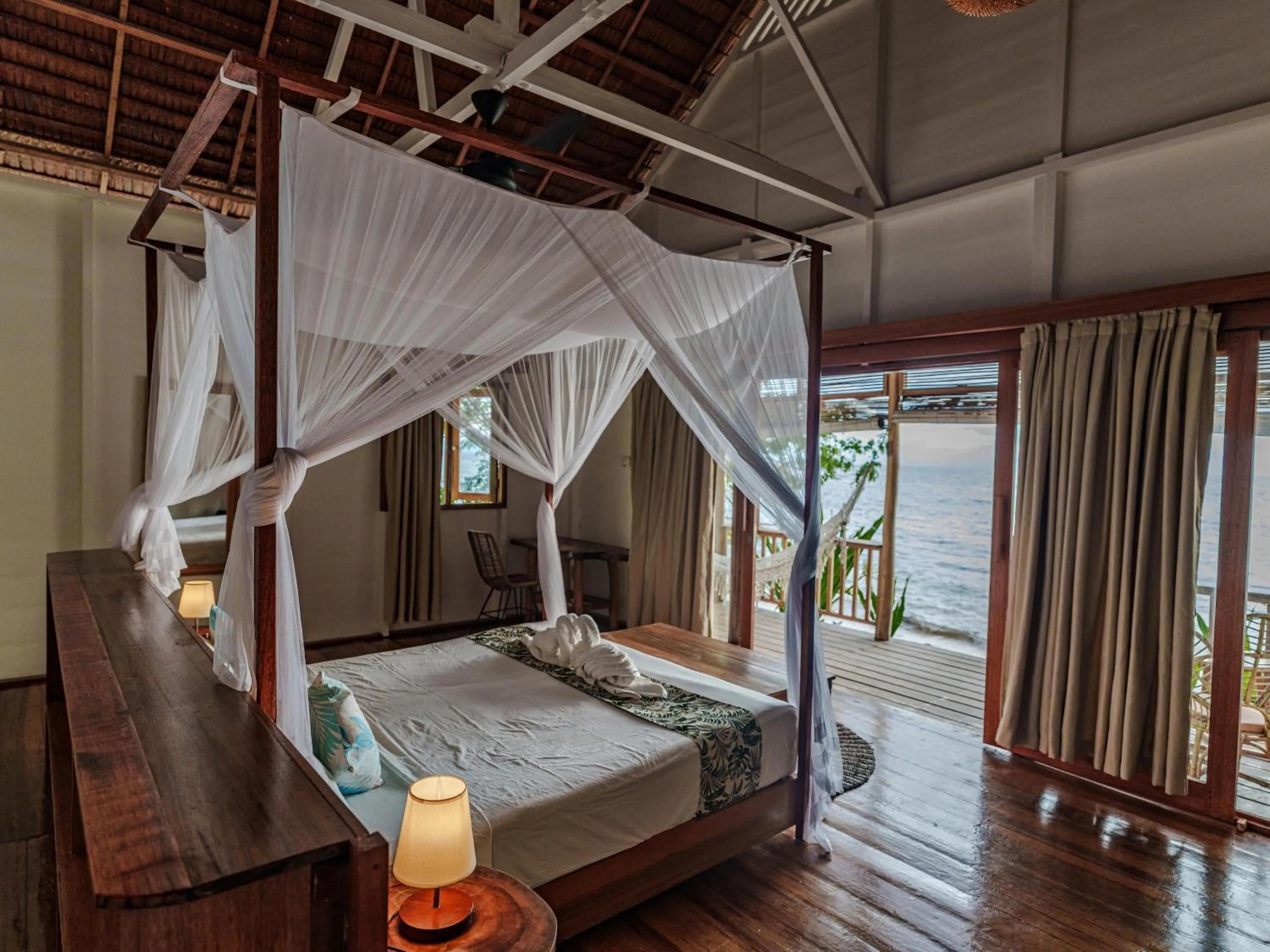 Bed in Reconnect - Private Island Resort & Dive Center Togean - Buka Buka Island