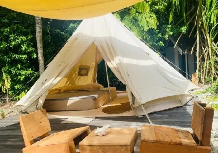 Tent in Reconnect - Private Island Resort & Dive Center Togean - Buka Buka Island Tent in Reconnect - Private Island Resort & Dive Center Togean - Buka Buka Island