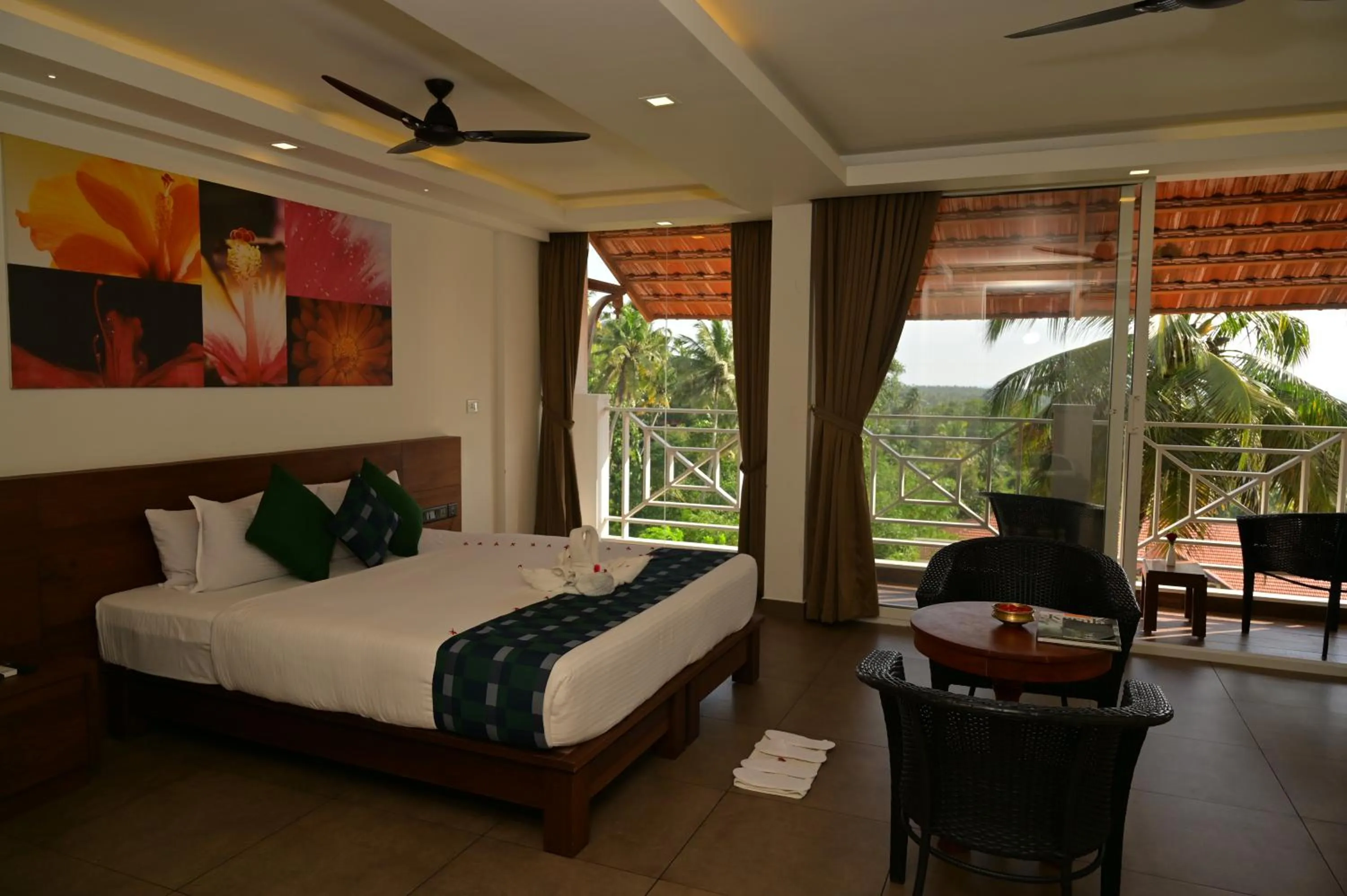 Bedroom, Bed in Aadisaktthi Leisure Resort, Kovalam