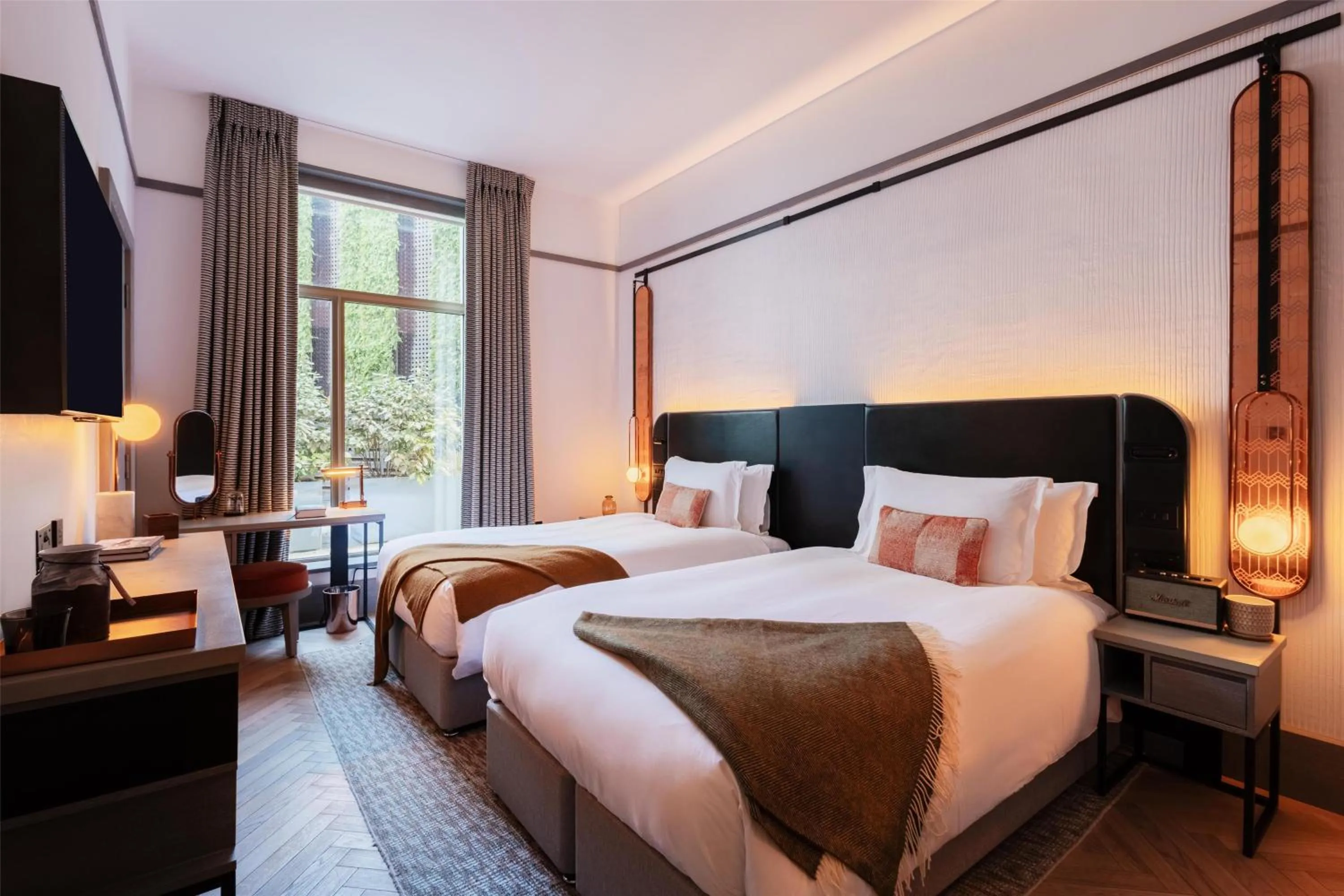 Bed in Hart Shoreditch Hotel London, Curio Collection by Hilton