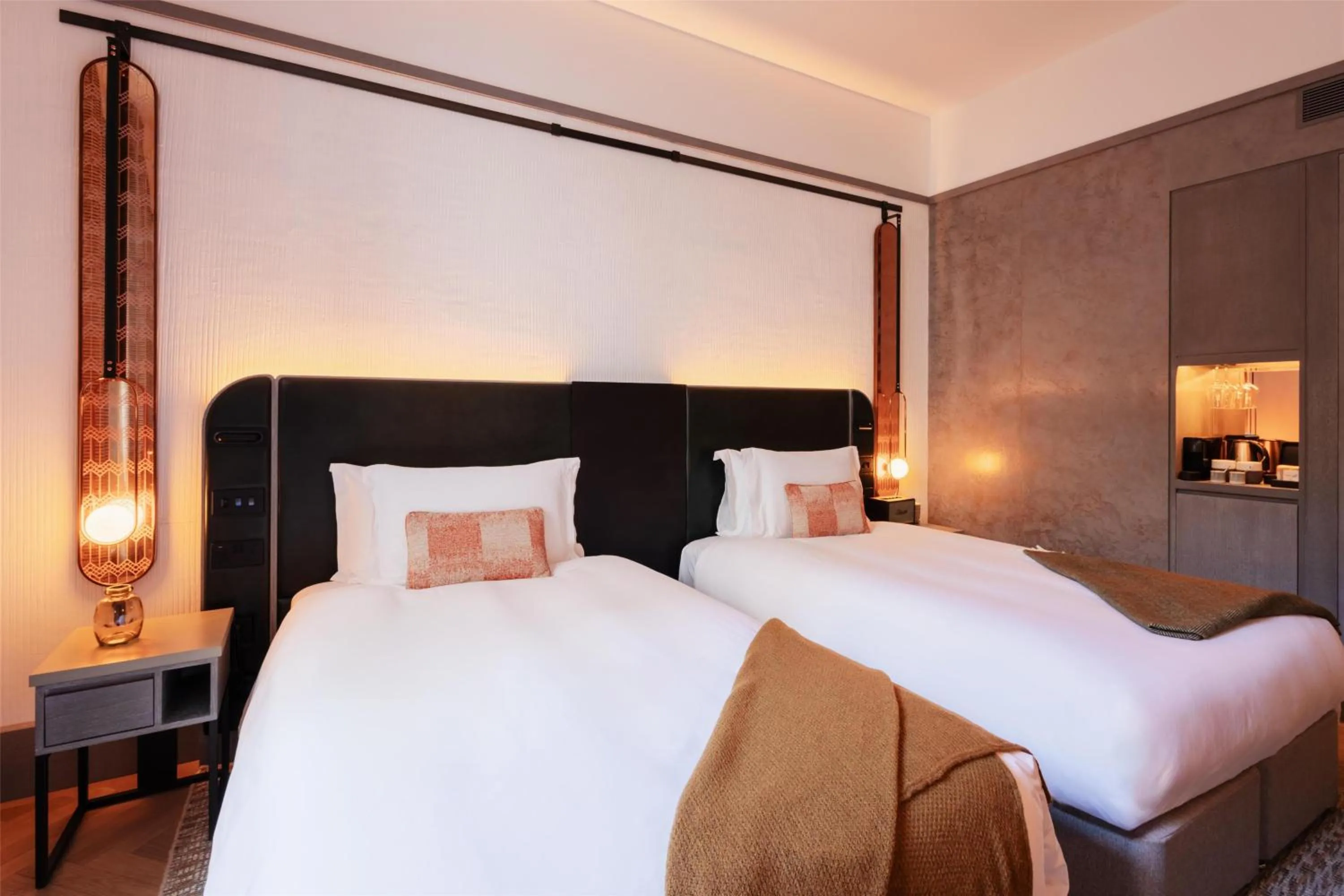 Bed in Hart Shoreditch Hotel London, Curio Collection by Hilton