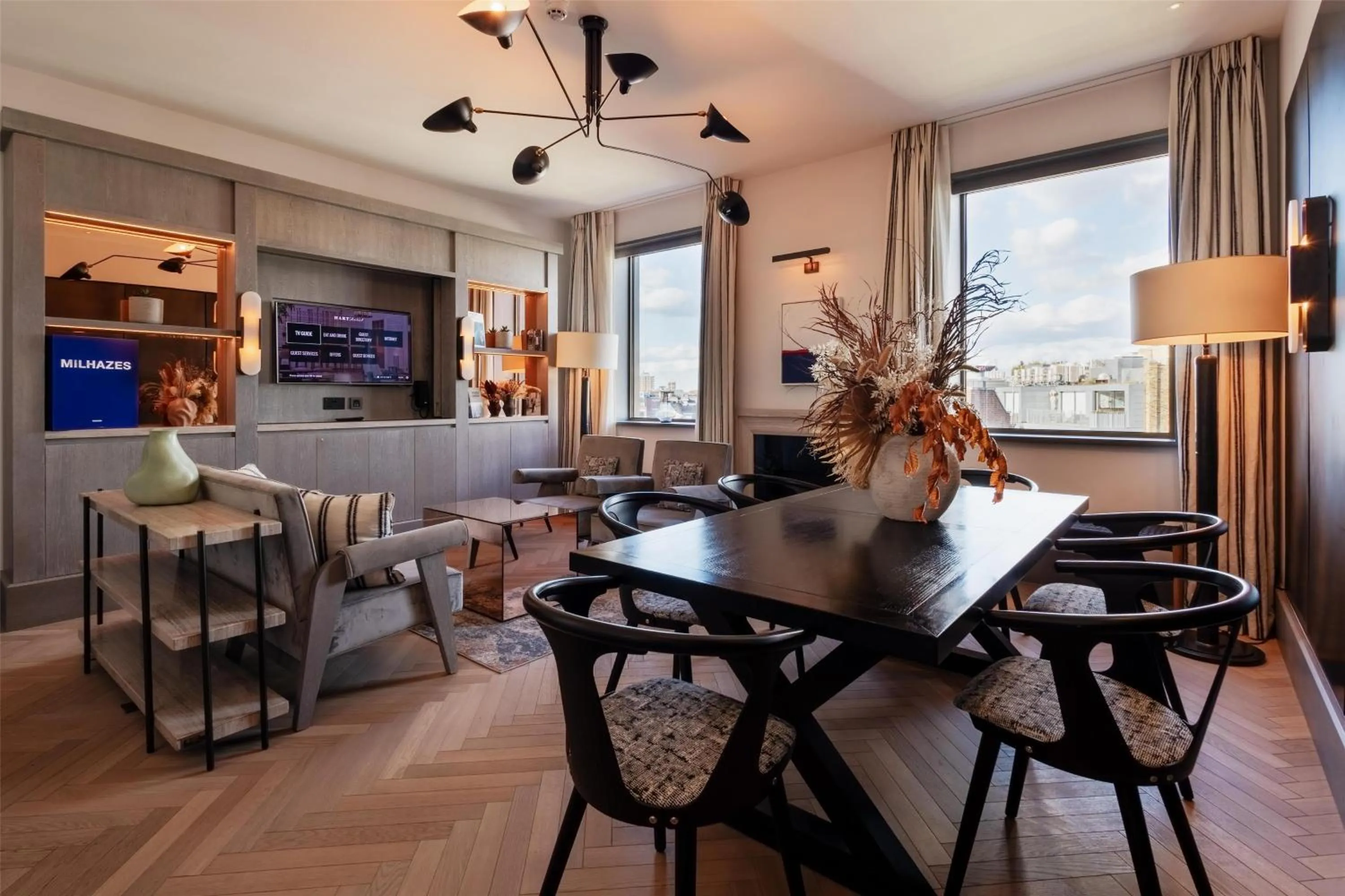 Living room in Hart Shoreditch Hotel London, Curio Collection by Hilton