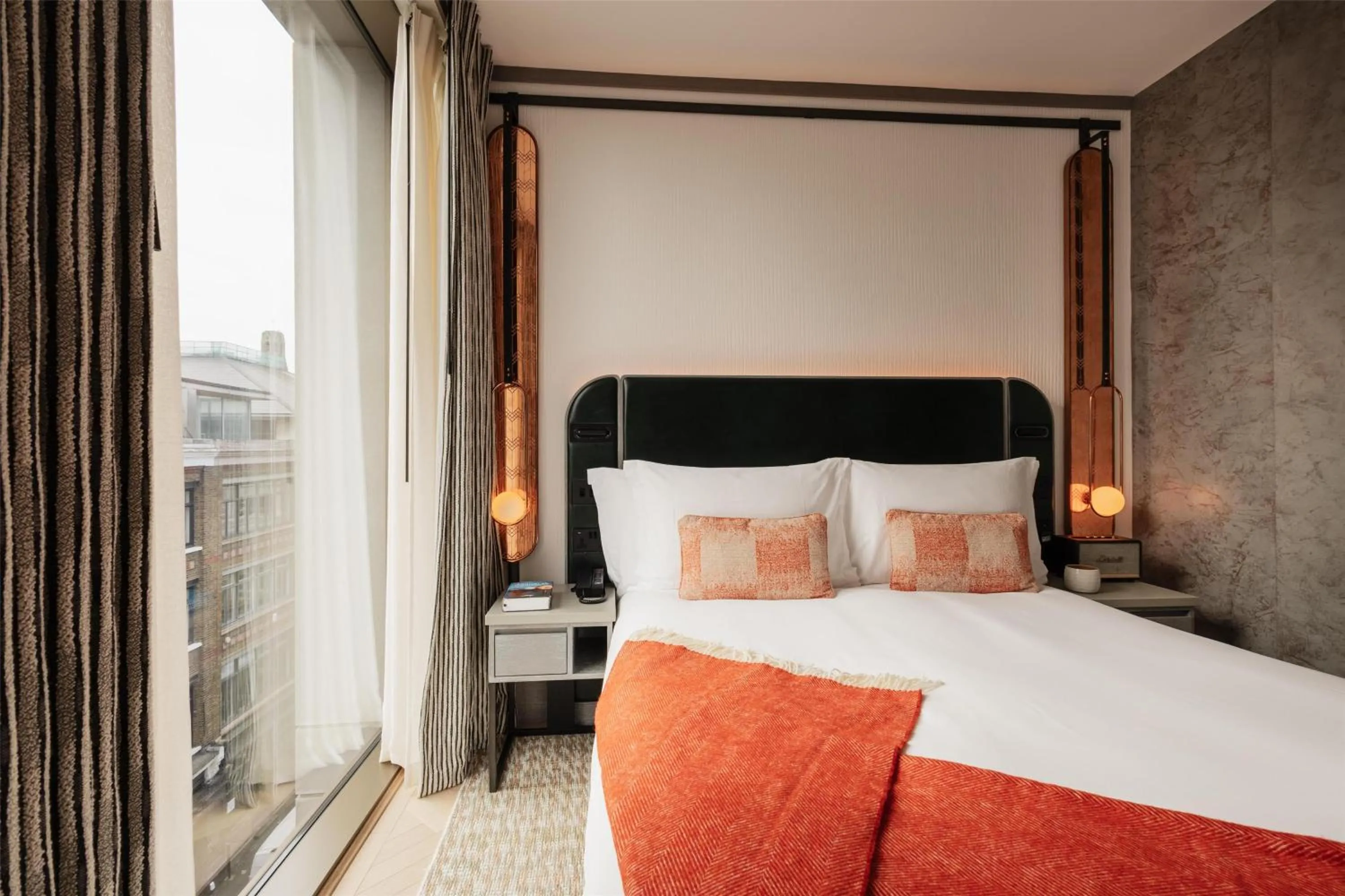 Bed in Hart Shoreditch Hotel London, Curio Collection by Hilton