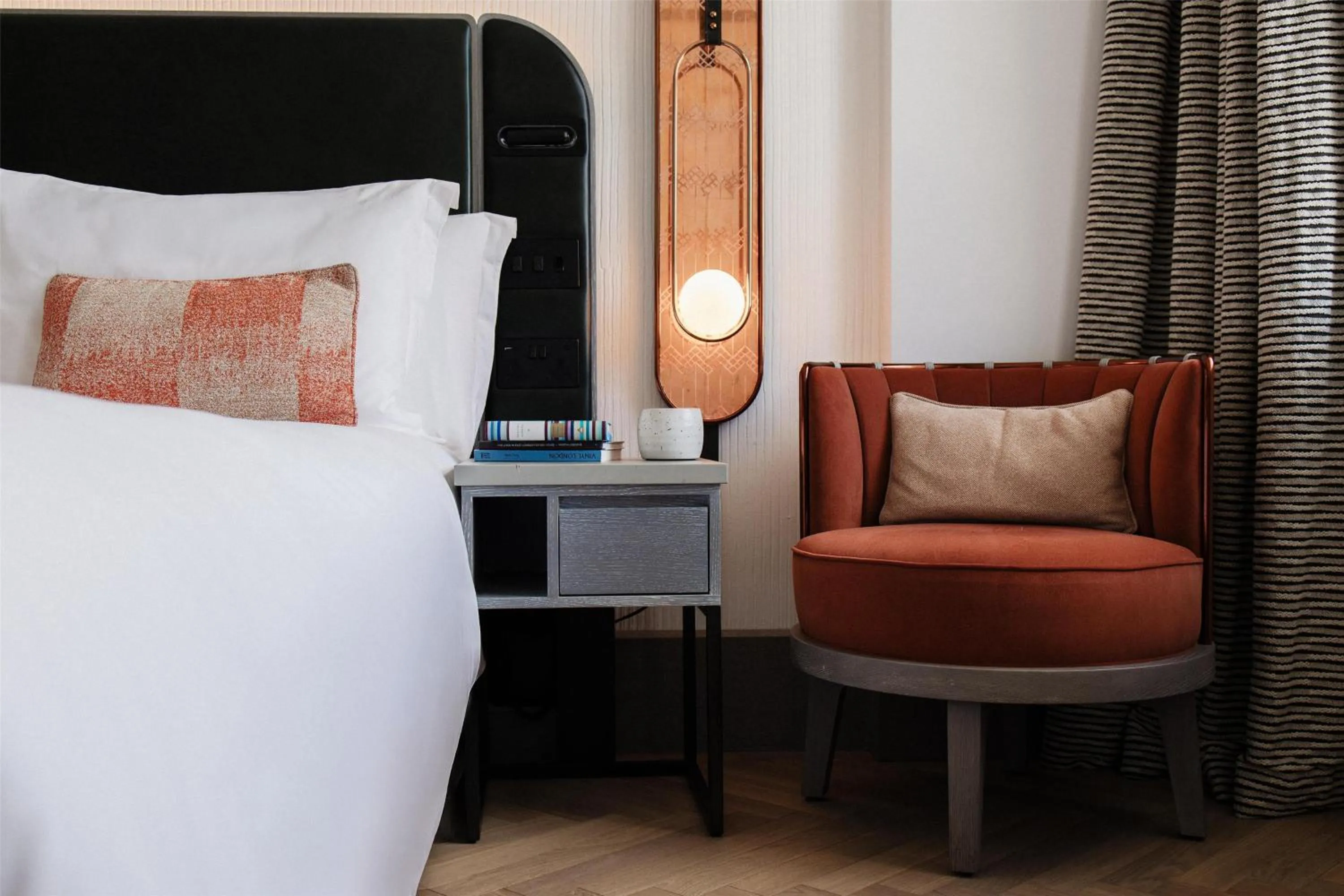 Bed in Hart Shoreditch Hotel London, Curio Collection by Hilton
