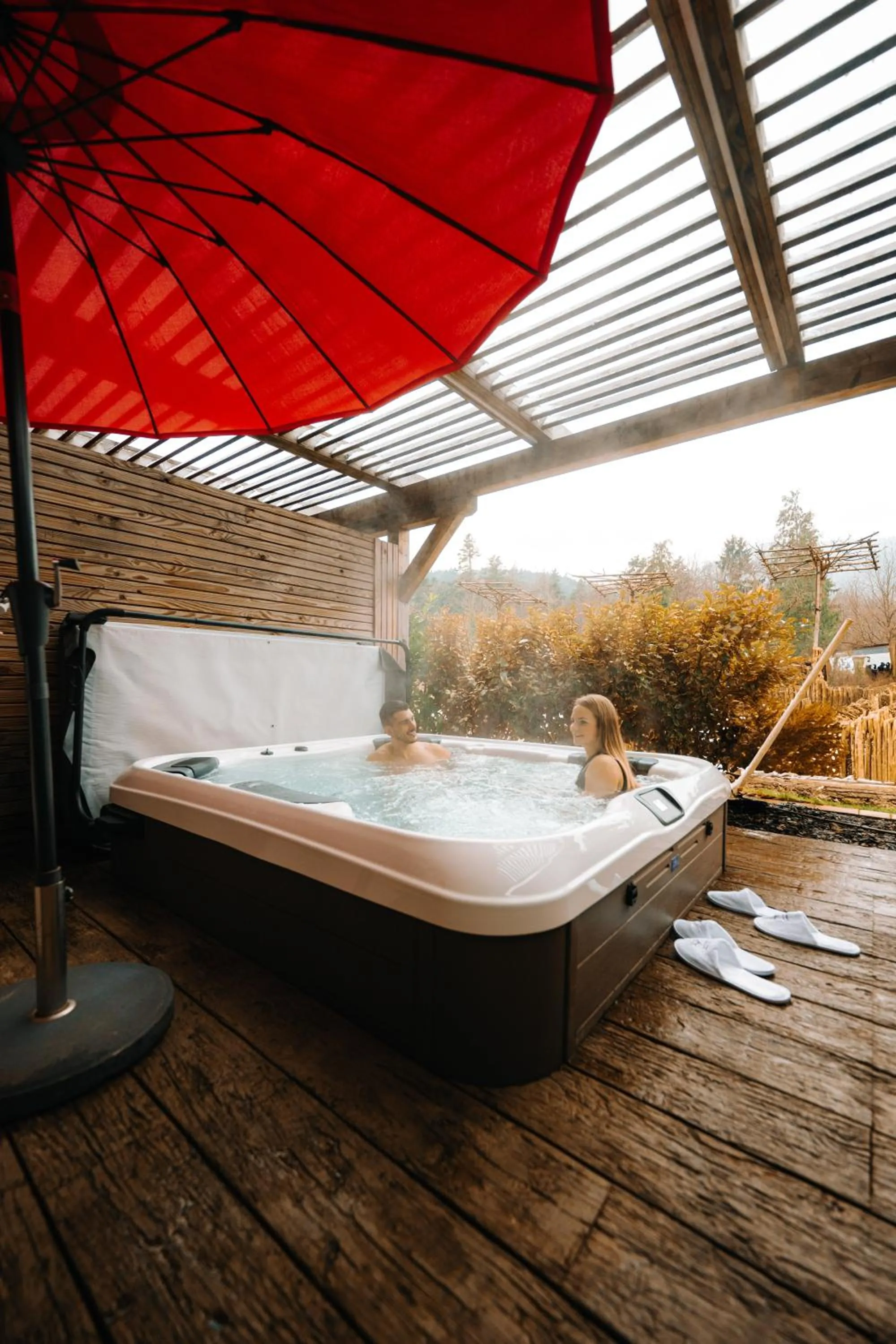 Patio, Bed in Les Violettes Hotel & Spa