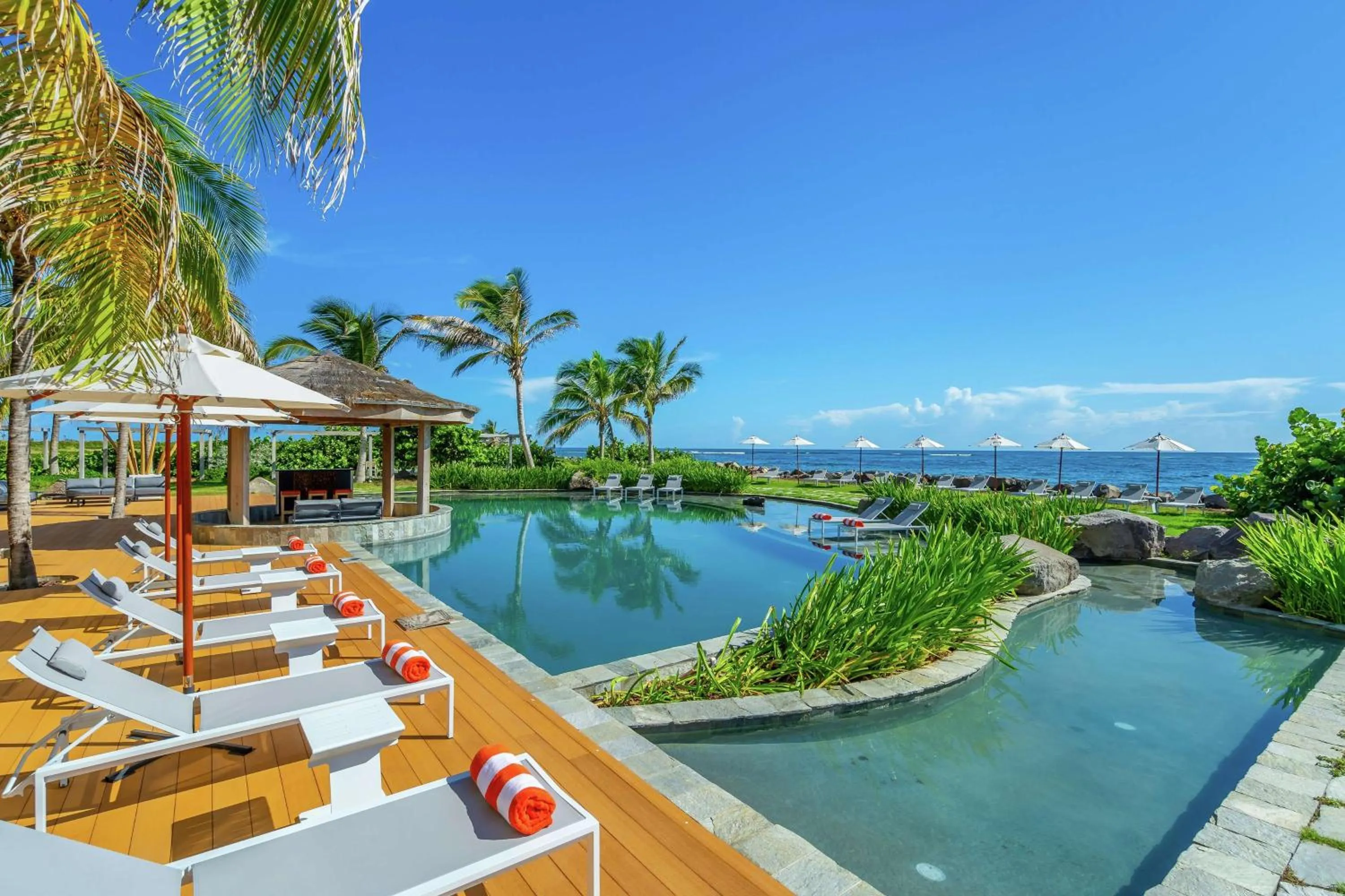 Pool view in Koi Resort Saint Kitts, Curio Collection by Hilton