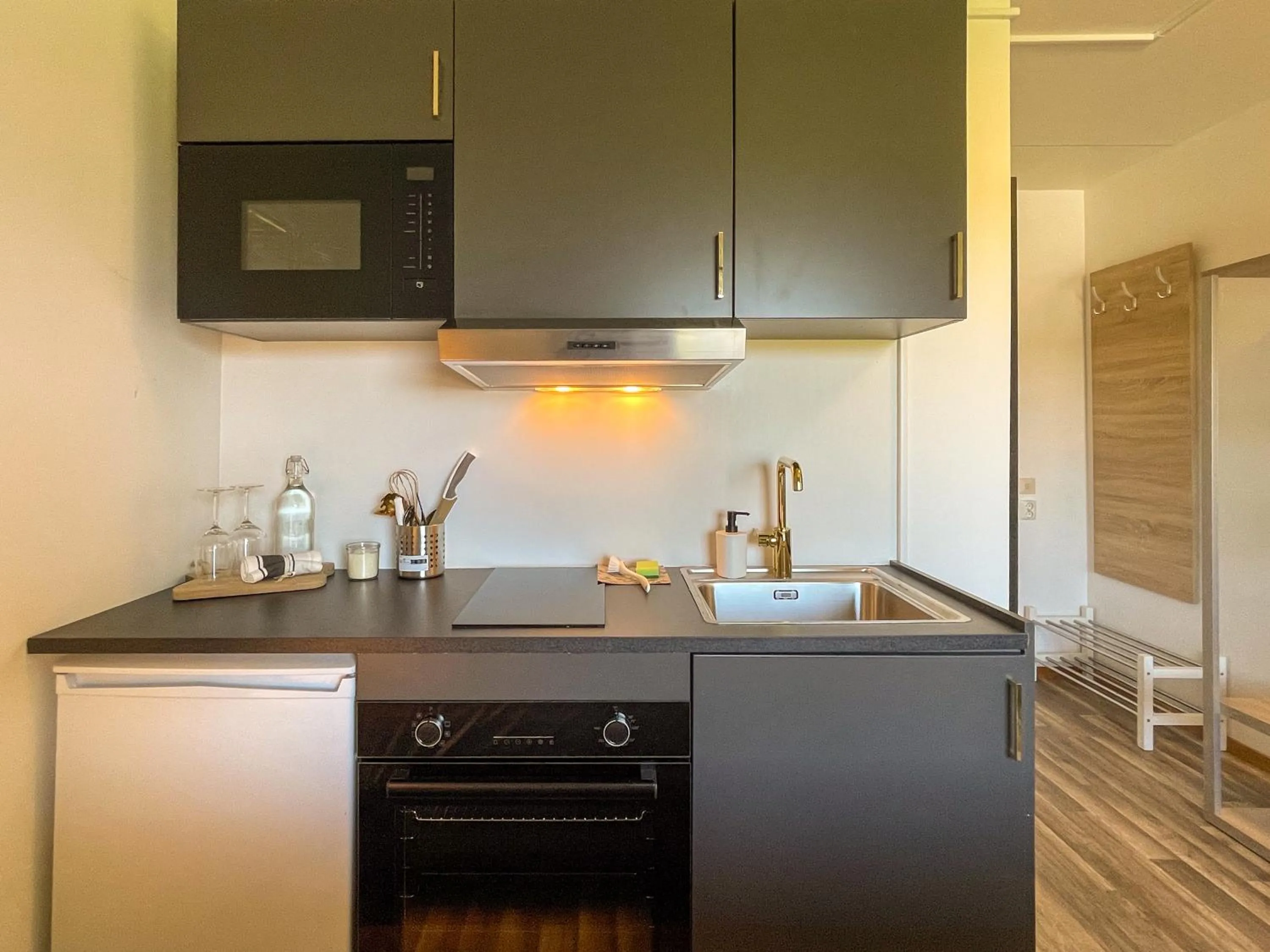 Kitchen or kitchenette in Halmstad Hotel Apartments