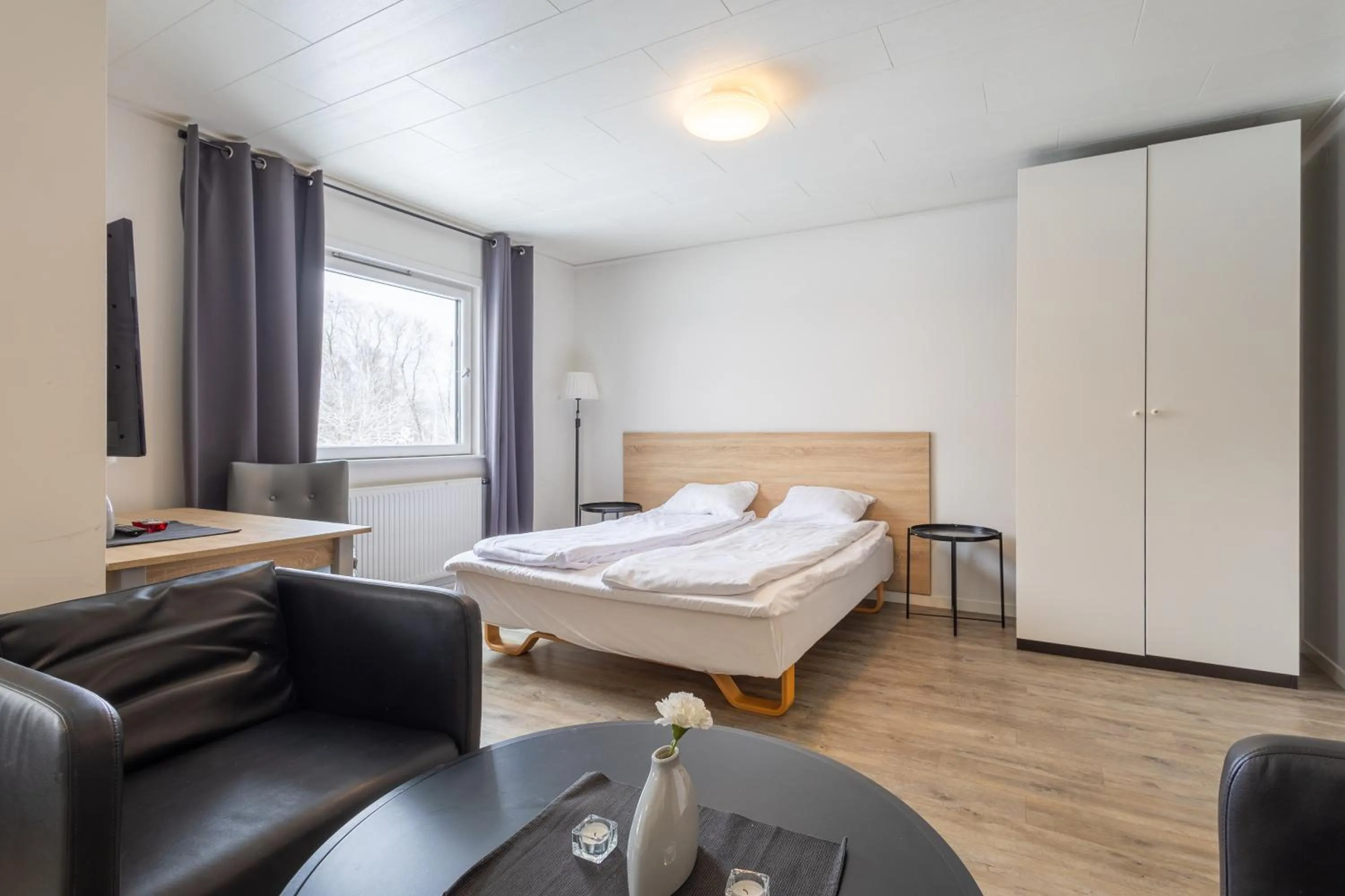 Bed in Halmstad Hotel Apartments