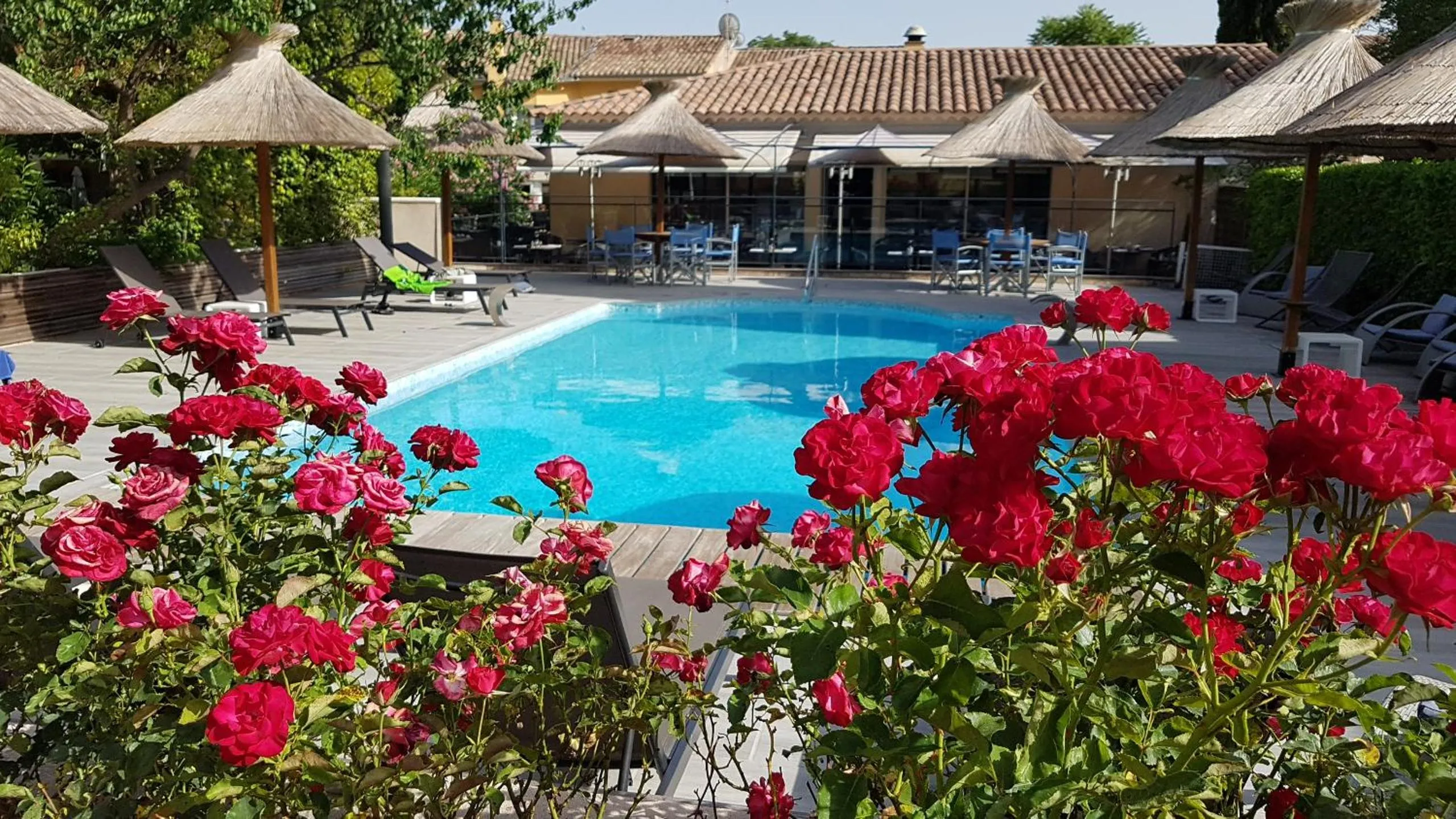 Swimming pool in Hôtel Spa Les Alpes
