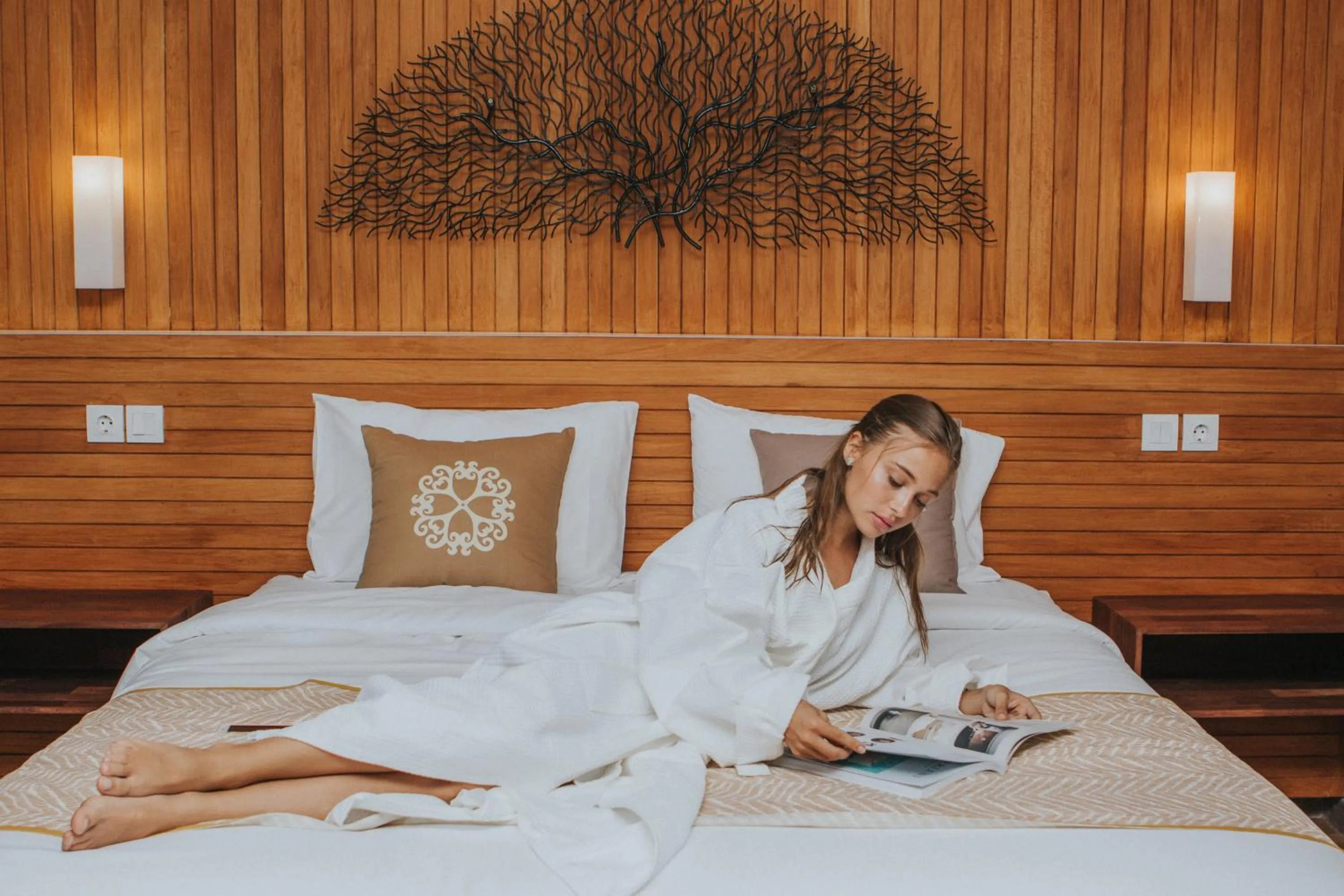 People, Bed in Kuta Legian Villa by Kamara