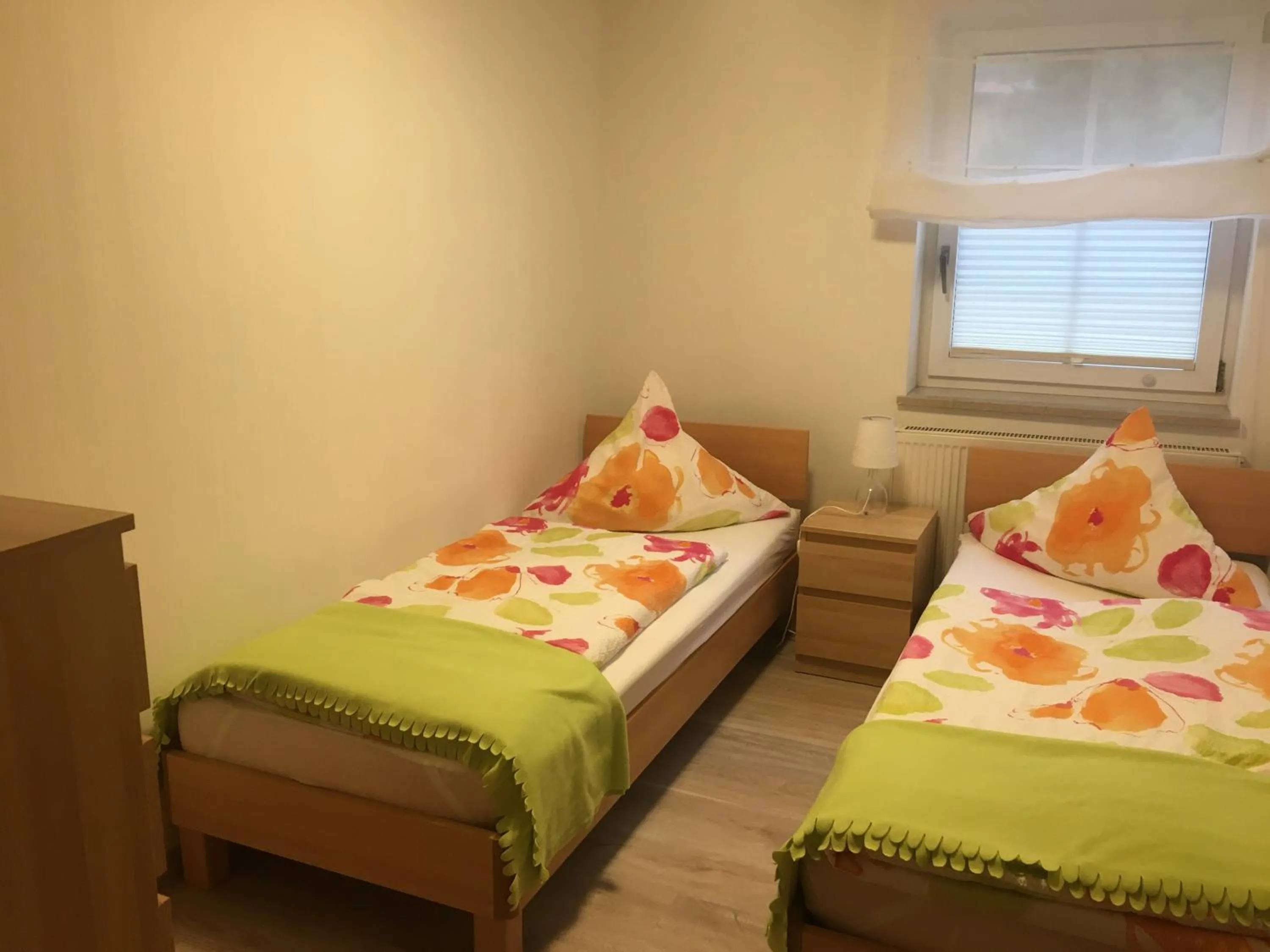 Bed in Ferienwohnung Schaub