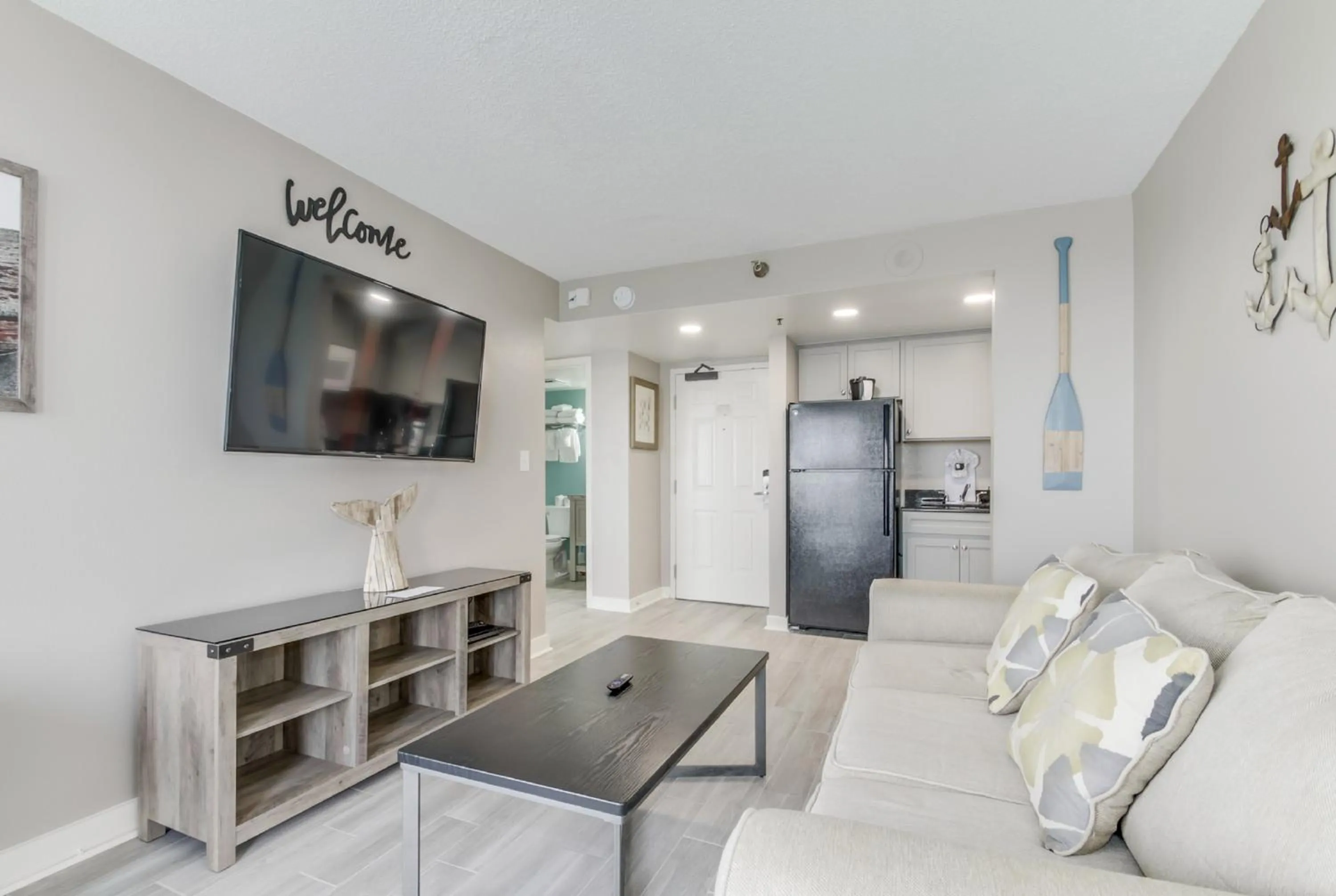 Living room in Ocean-Front Condos at Patricia Grand