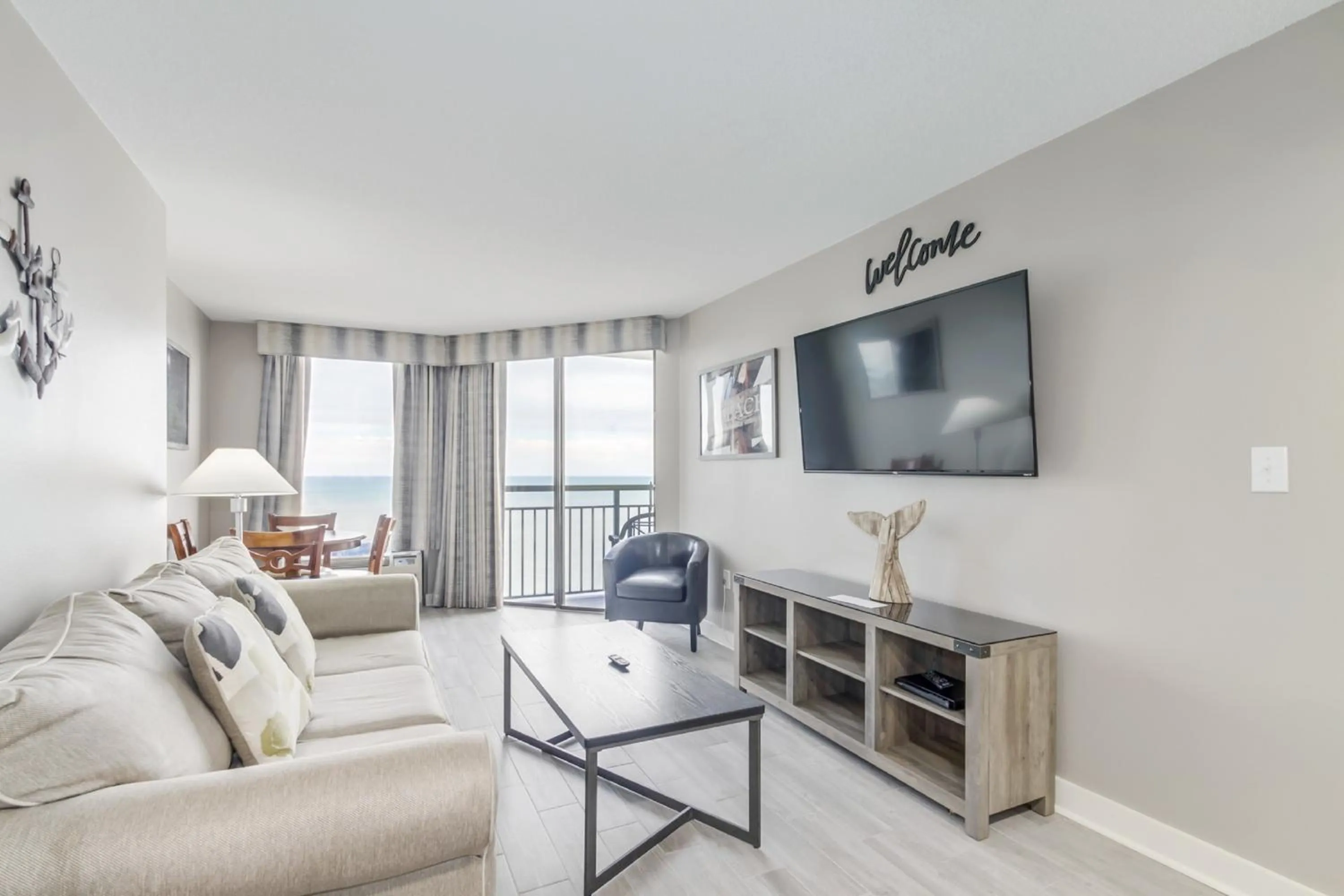 Living room in Ocean-Front Condos at Patricia Grand