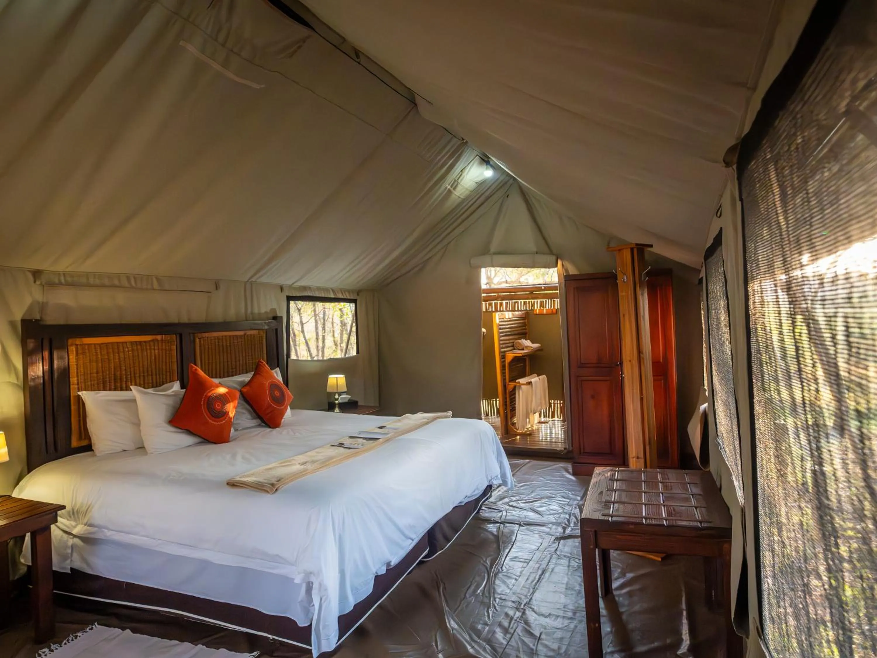 Bed in Buffalo Rock Tented Camp