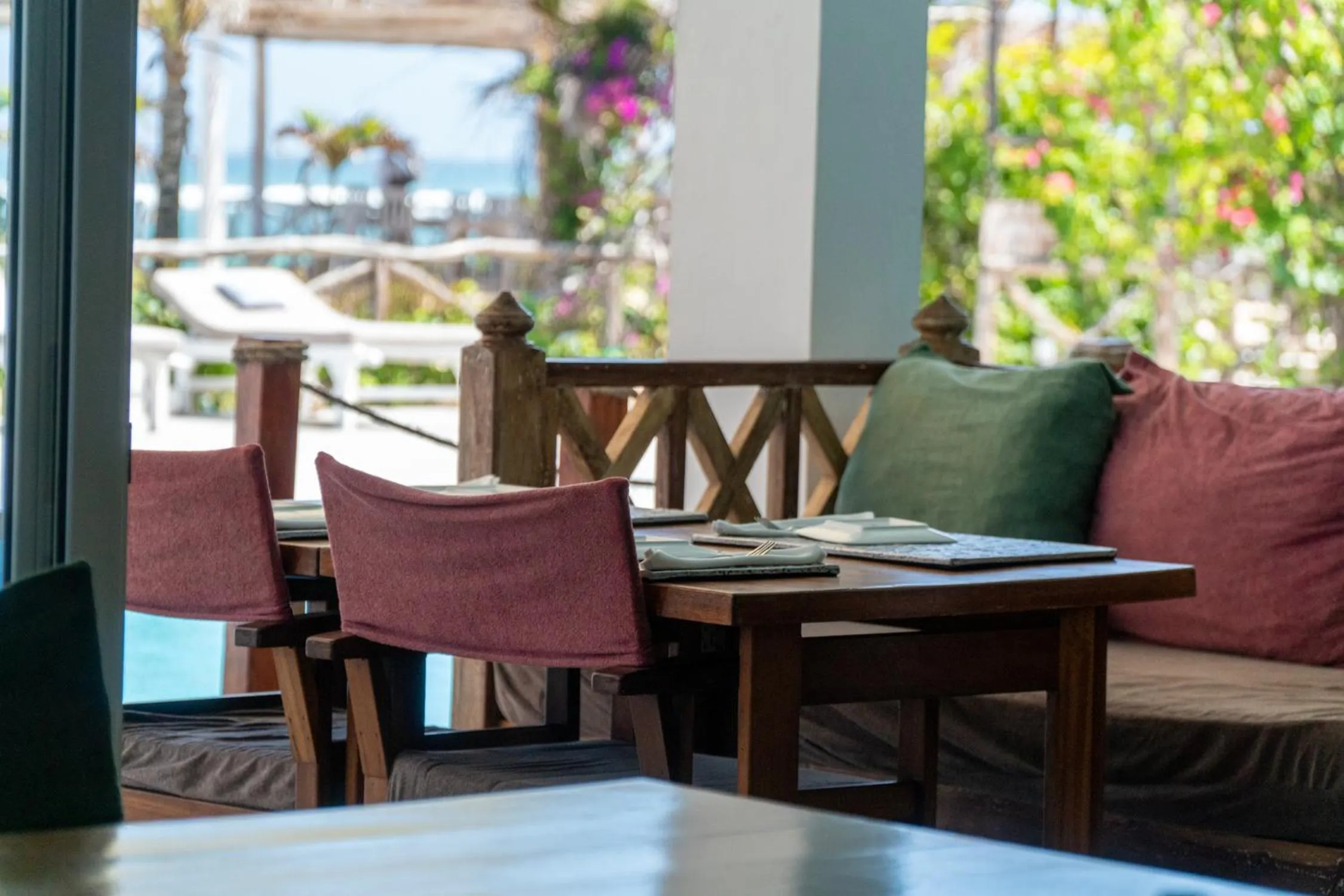Dining area in Visiwa Beach Resort