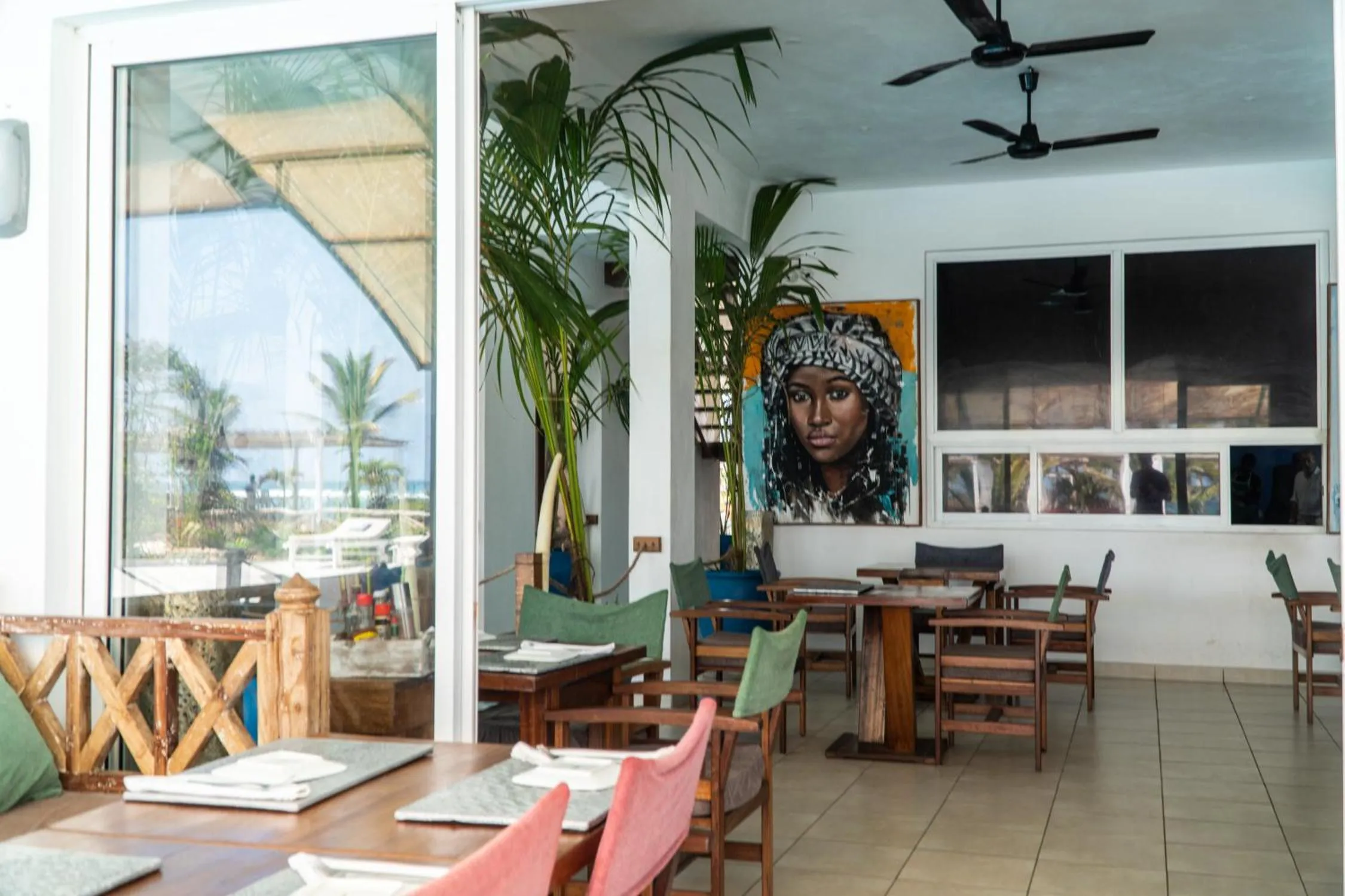 Dining area in Visiwa Beach Resort