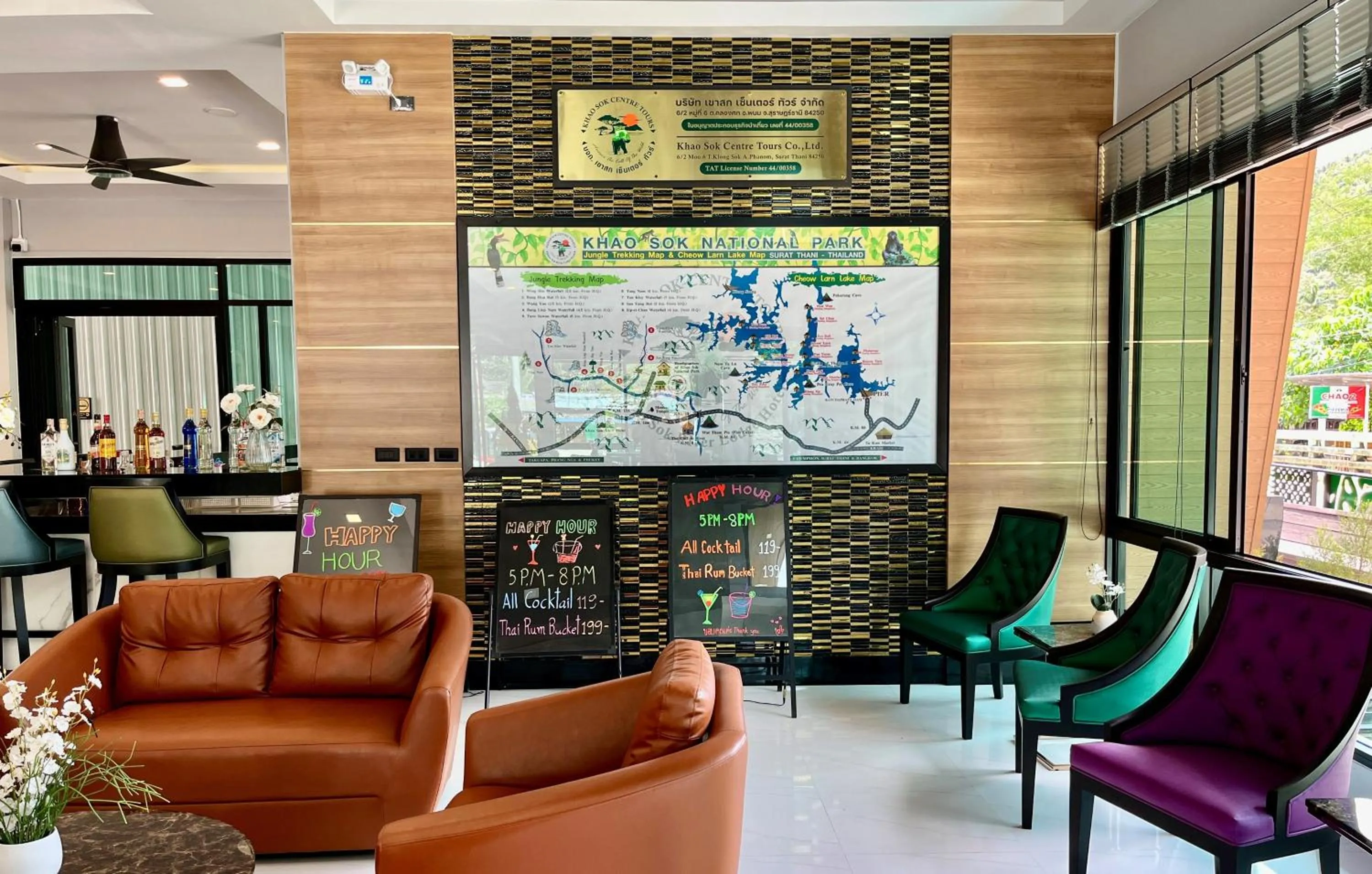 Lobby or reception in Khao Sok River Lodge Hotel