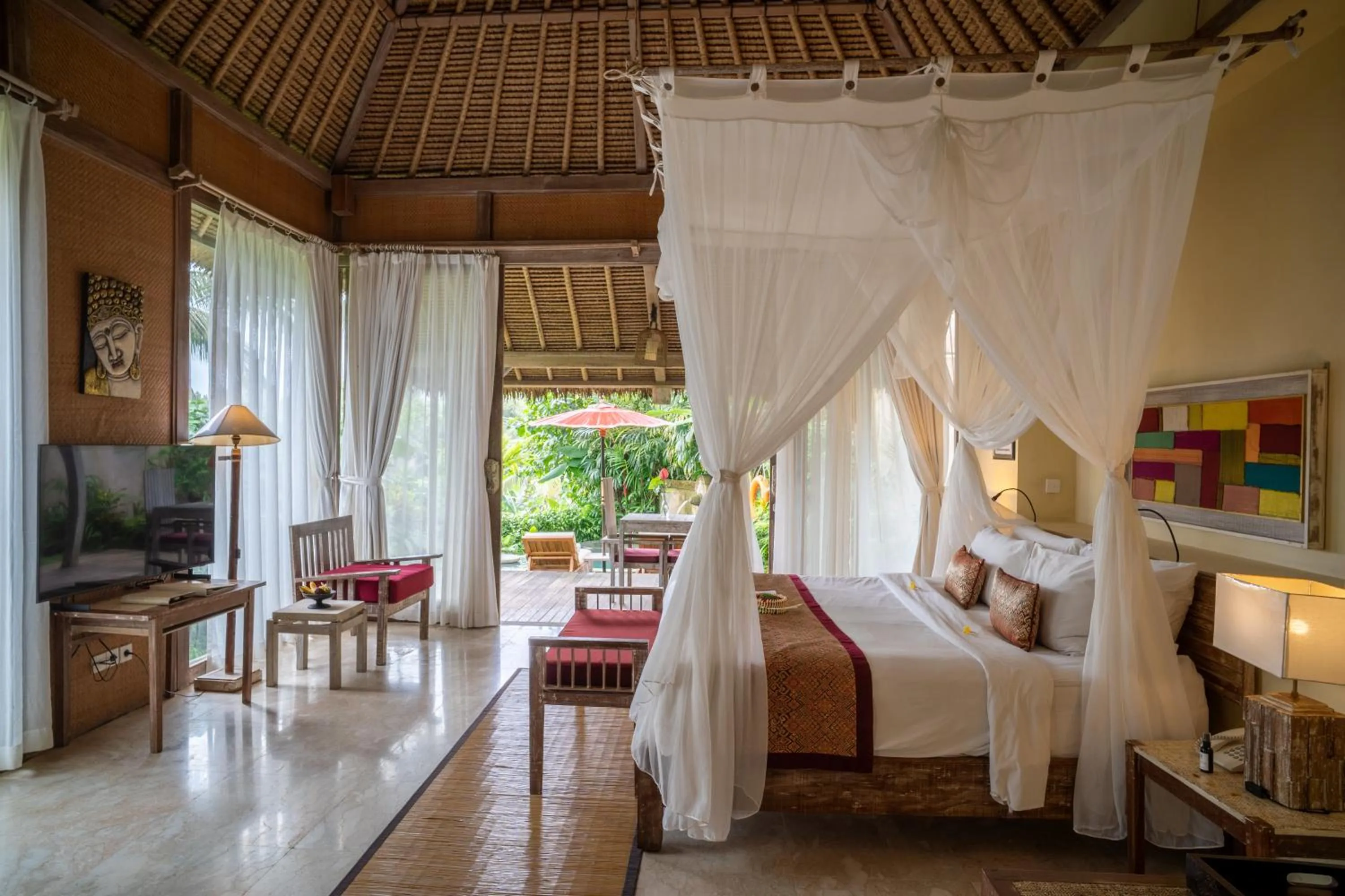 Bed in Puri Gangga Resort Ubud