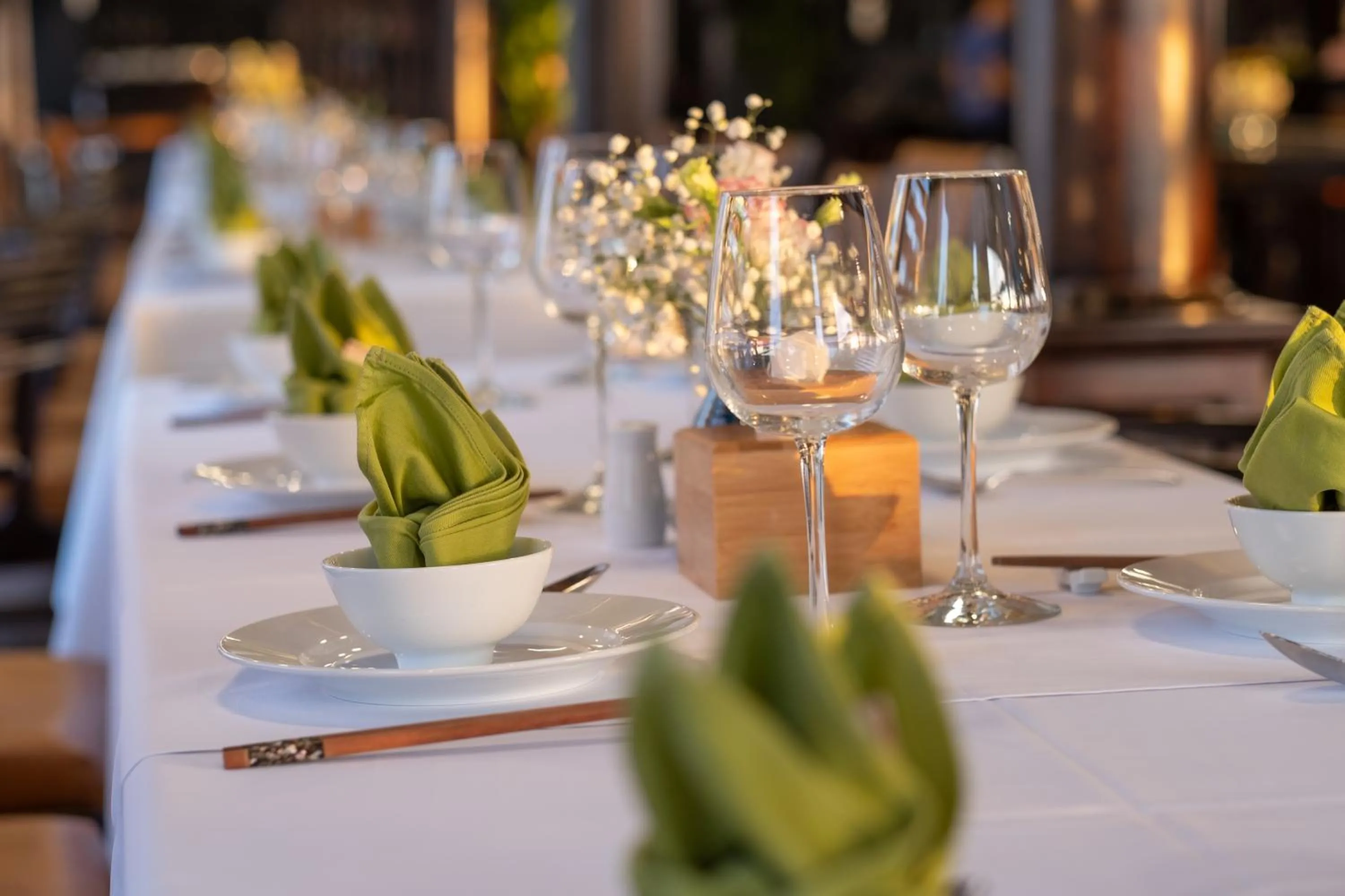 Dining area in Victory Star Cruise