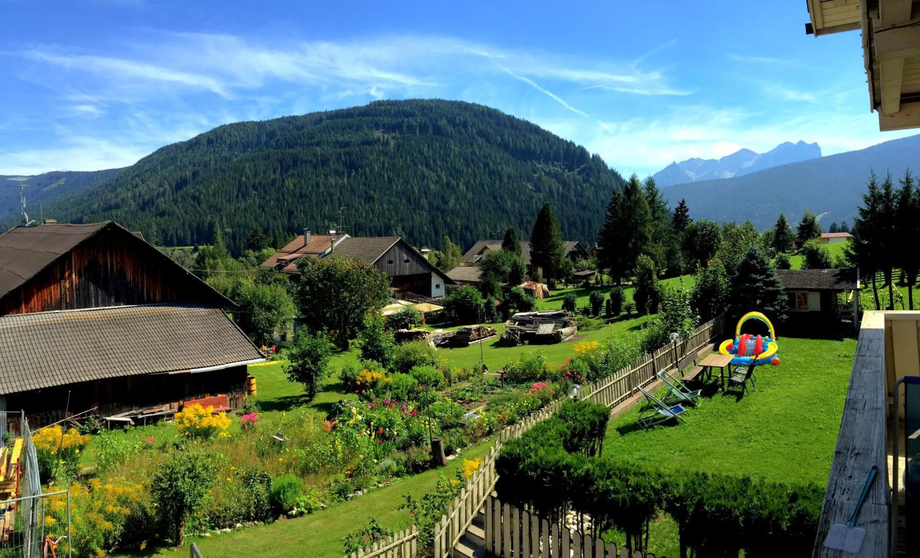 Garden view in Hotel Chalet Olympia