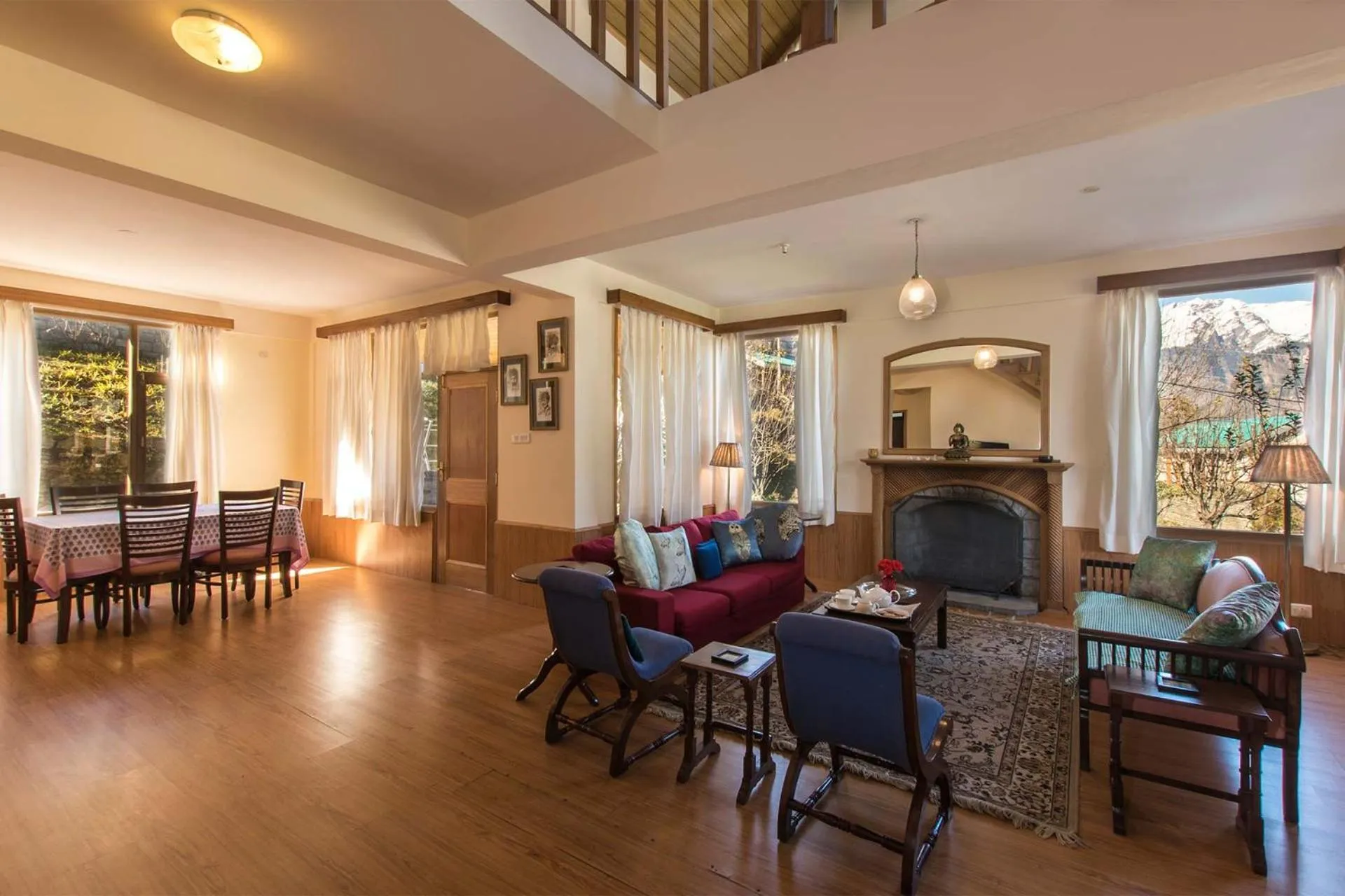 Living room in StayVista at Jodhpur House - Heritage Stay, Manali