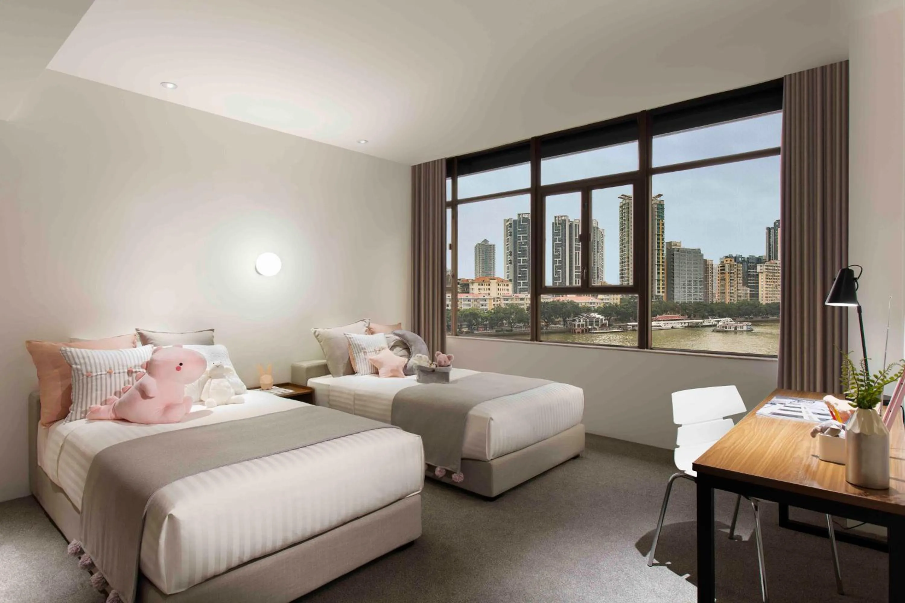 Photo of the whole room, Bed in LN Residence Changdi New Aiqun Building