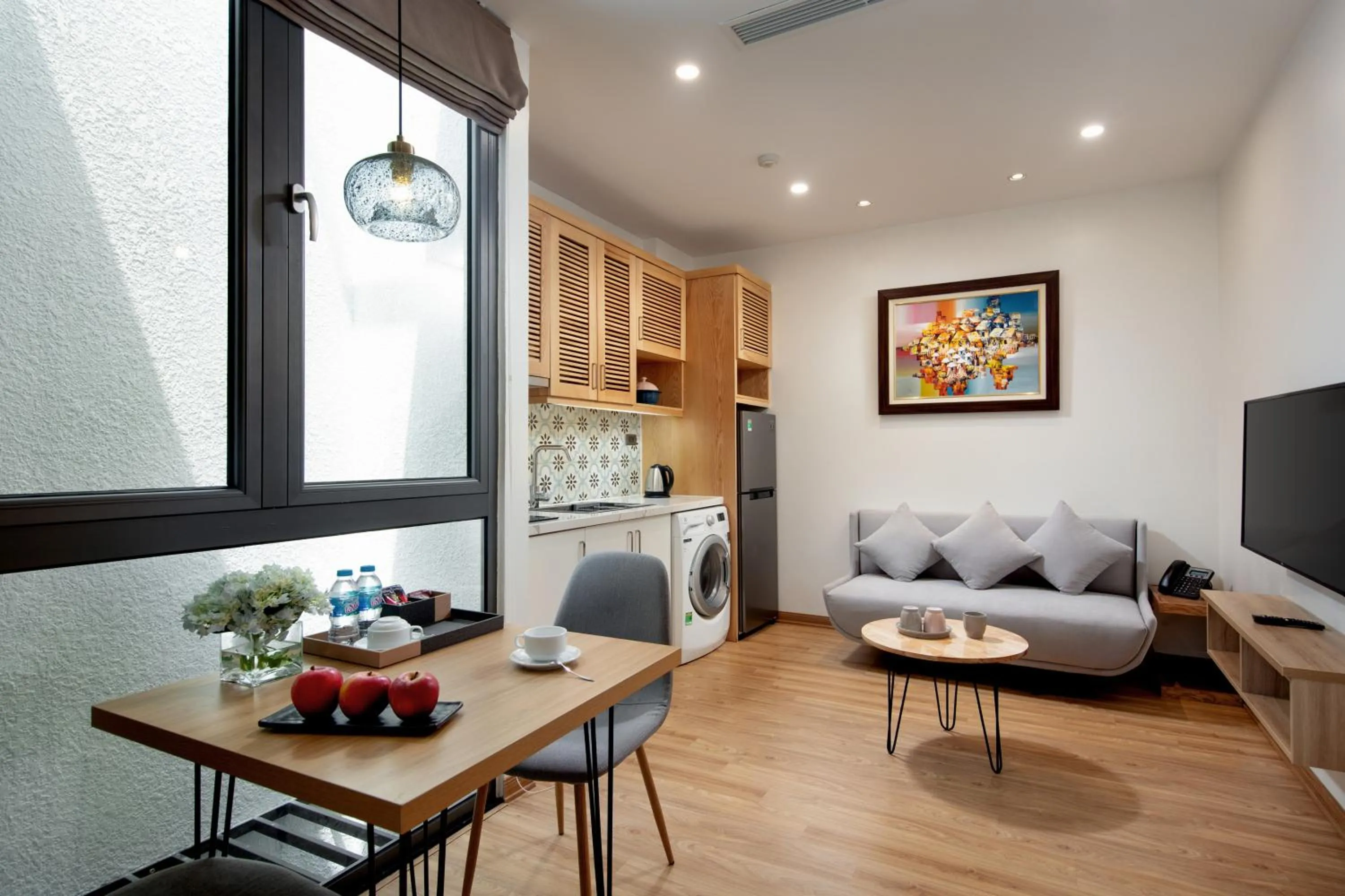 Kitchen or kitchenette in The Galaxy Home Hotel & Apartment