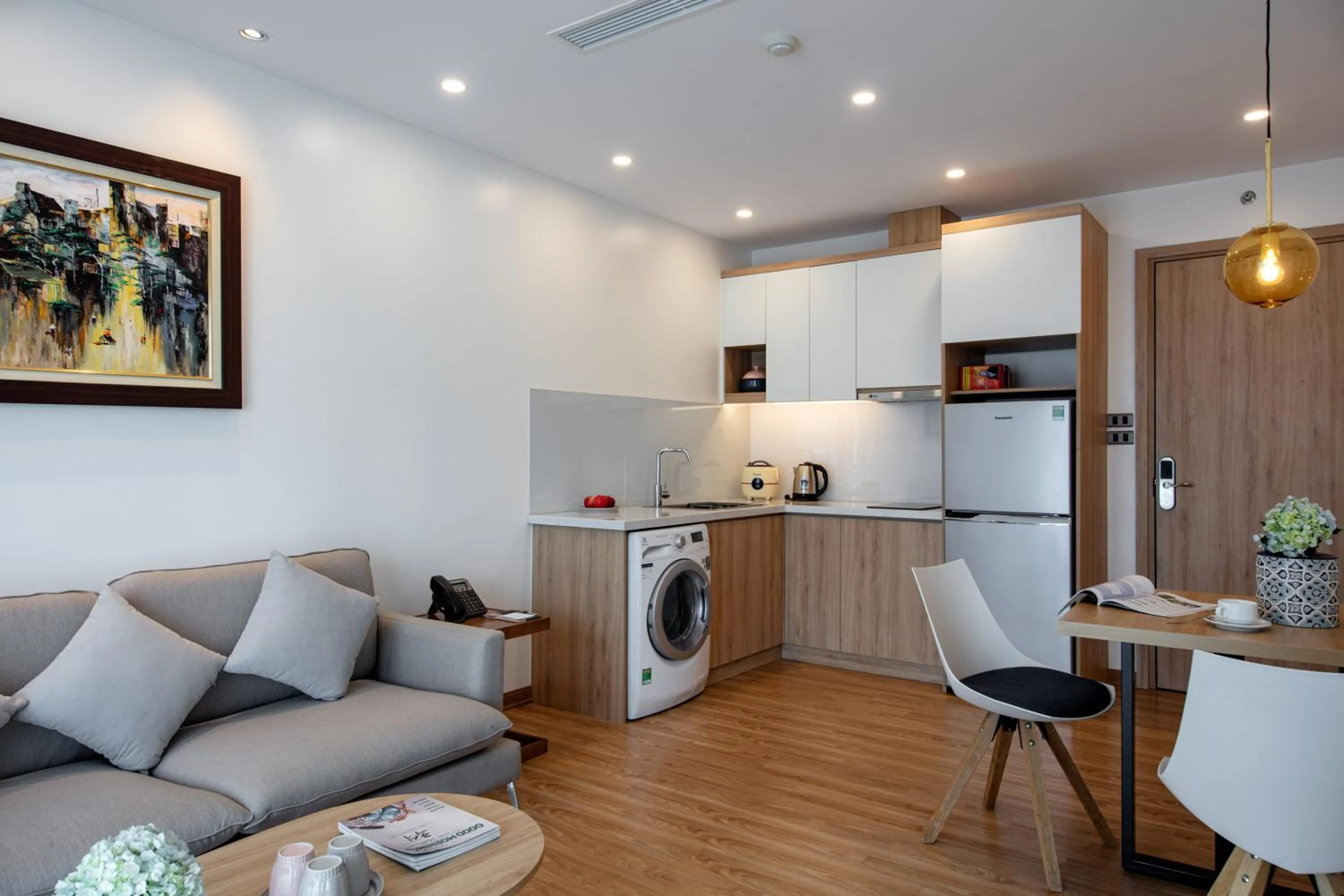 Kitchen or kitchenette in The Galaxy Home Hotel & Apartment