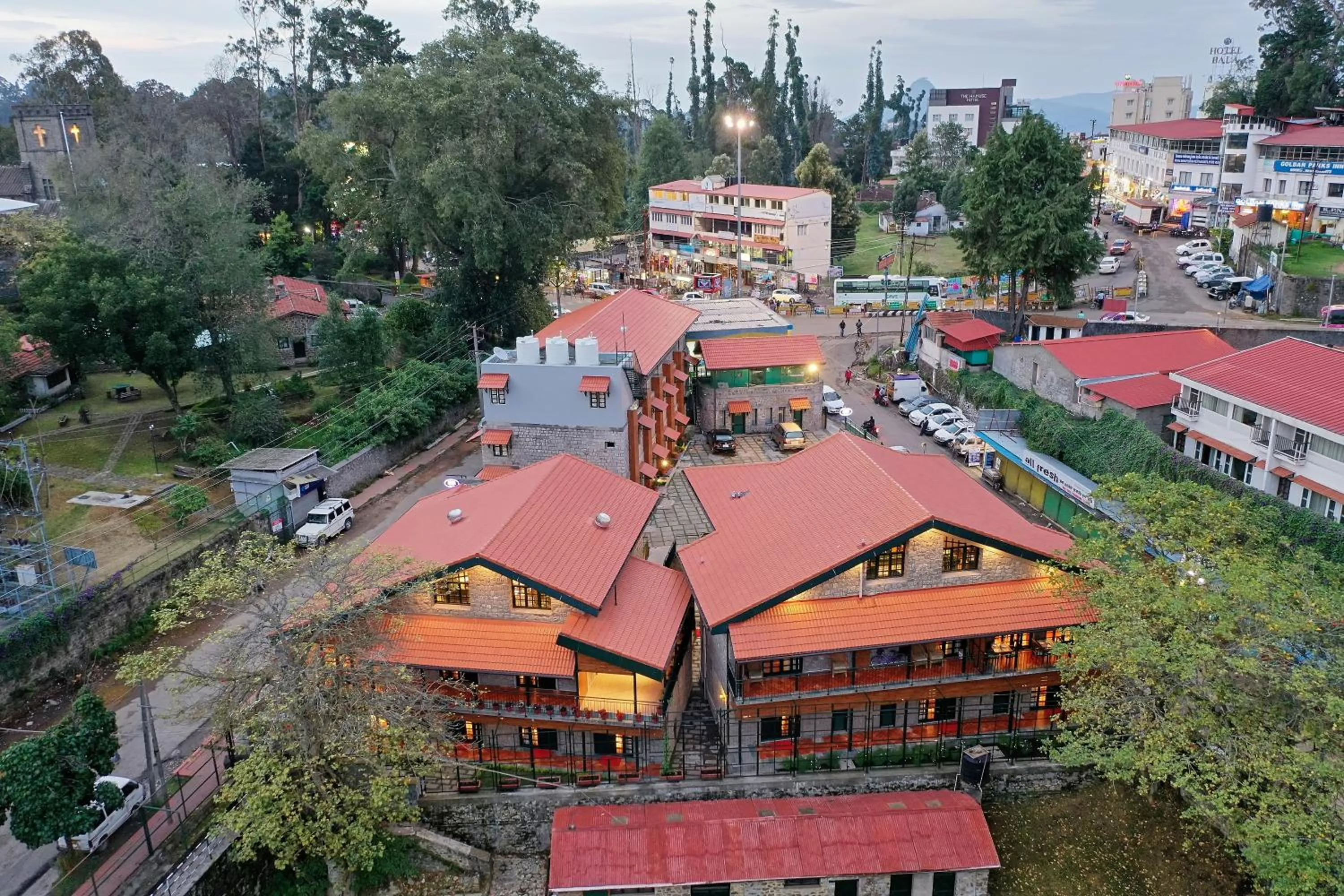 Bird's eye view in Hotel Raindrops