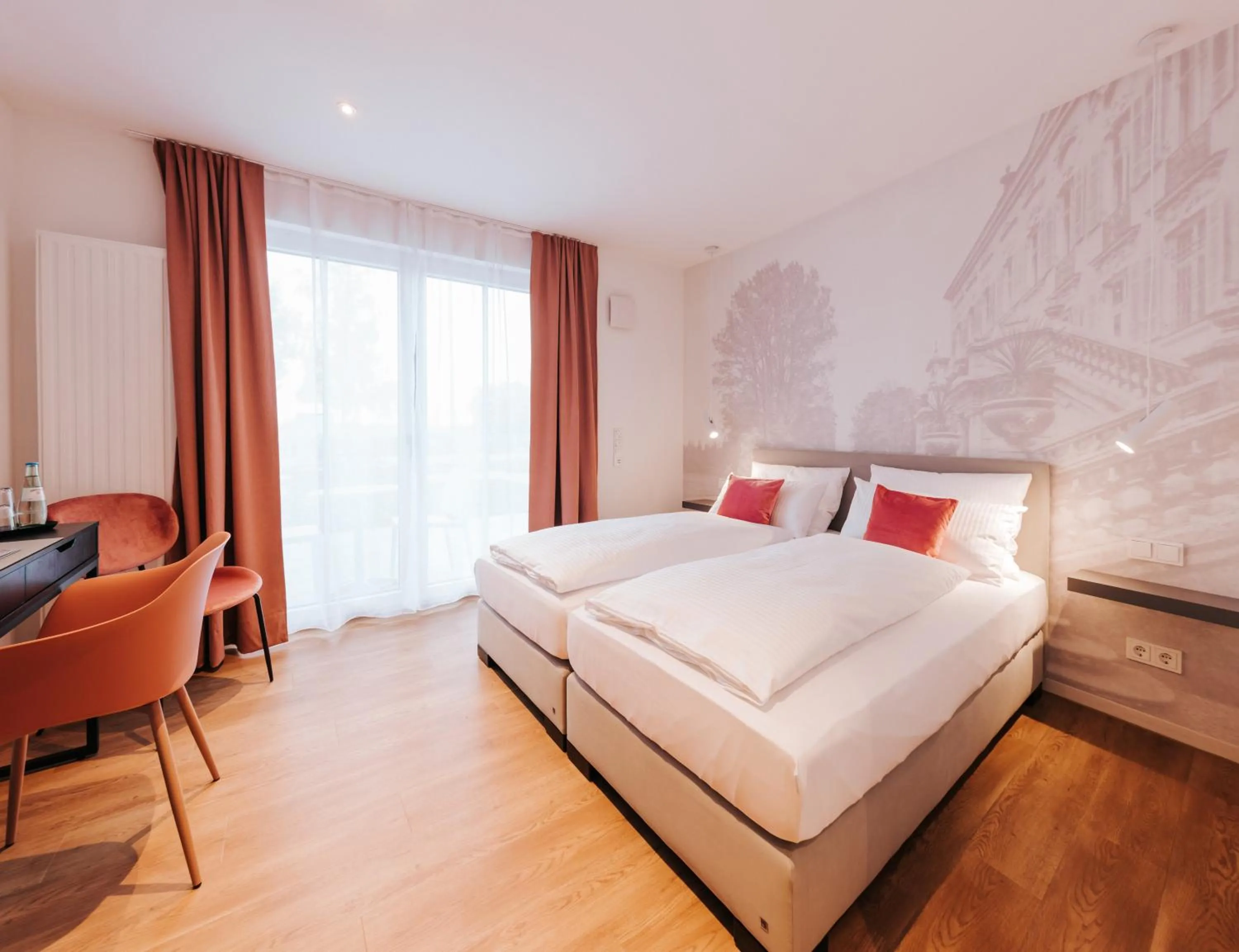 Photo of the whole room, Bed in HAIMHAUSERS Hotel Garni