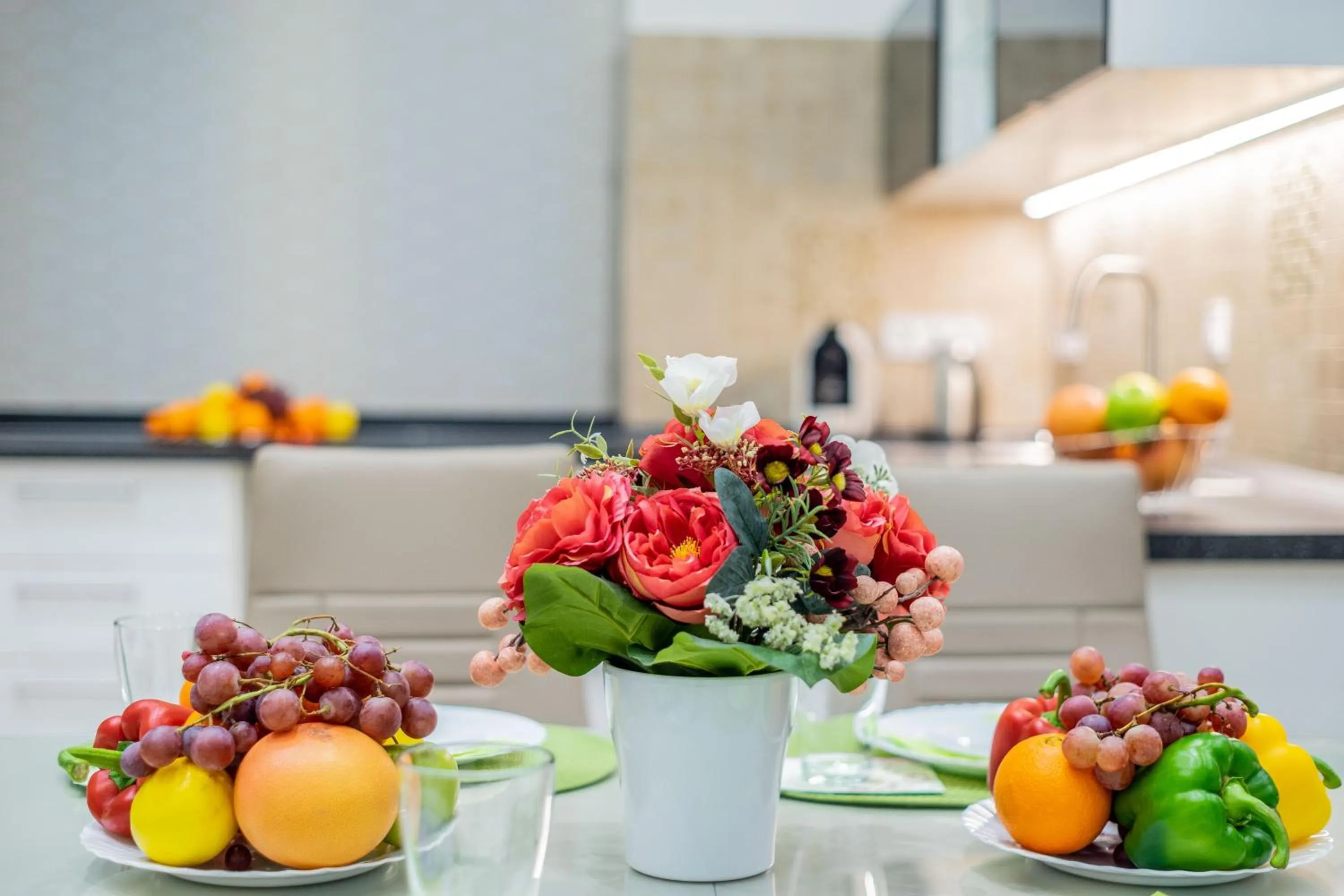 Communal kitchen in Global Suites Budapest