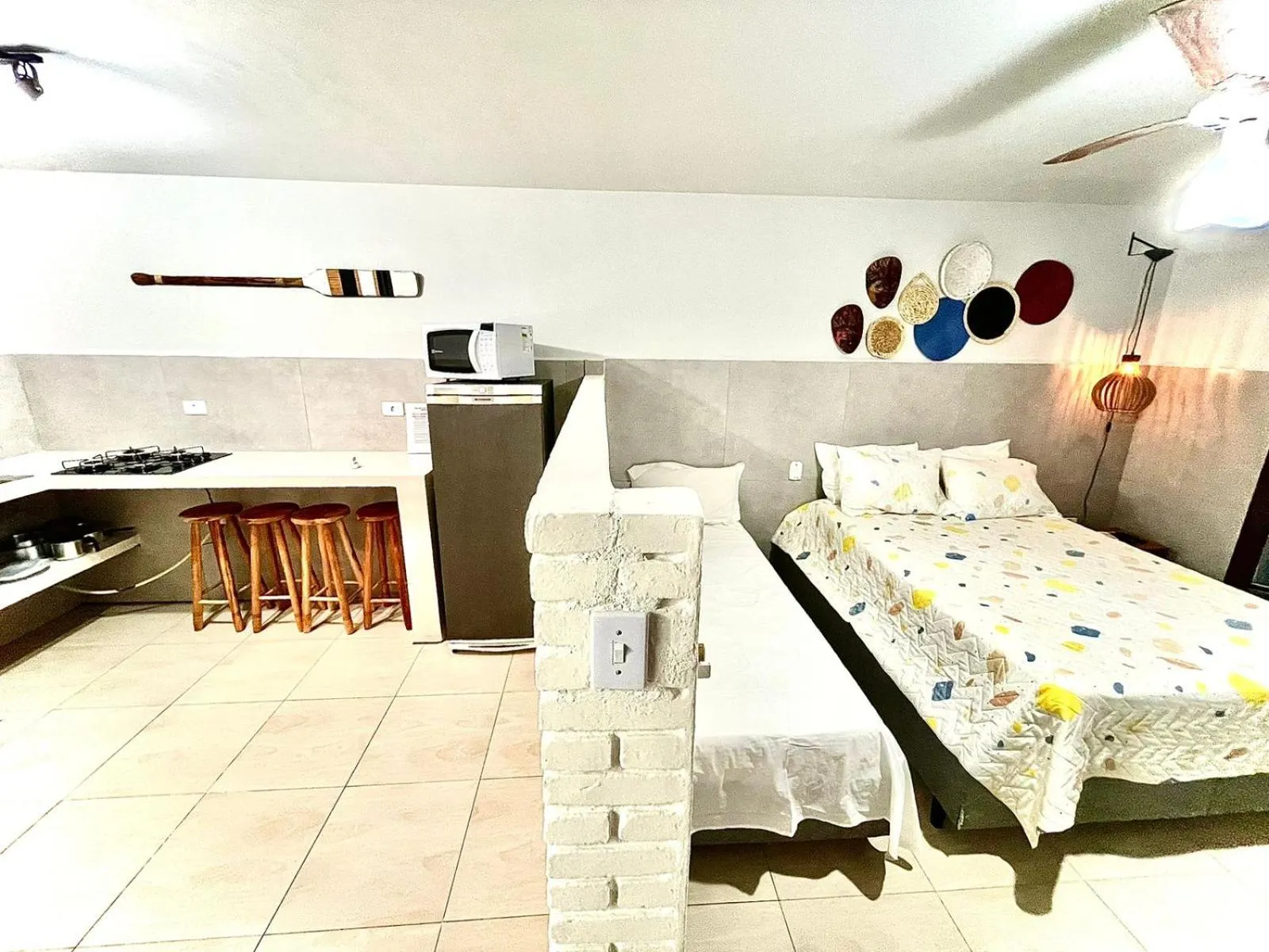 Bed in Villa Bali Maresias Lofts