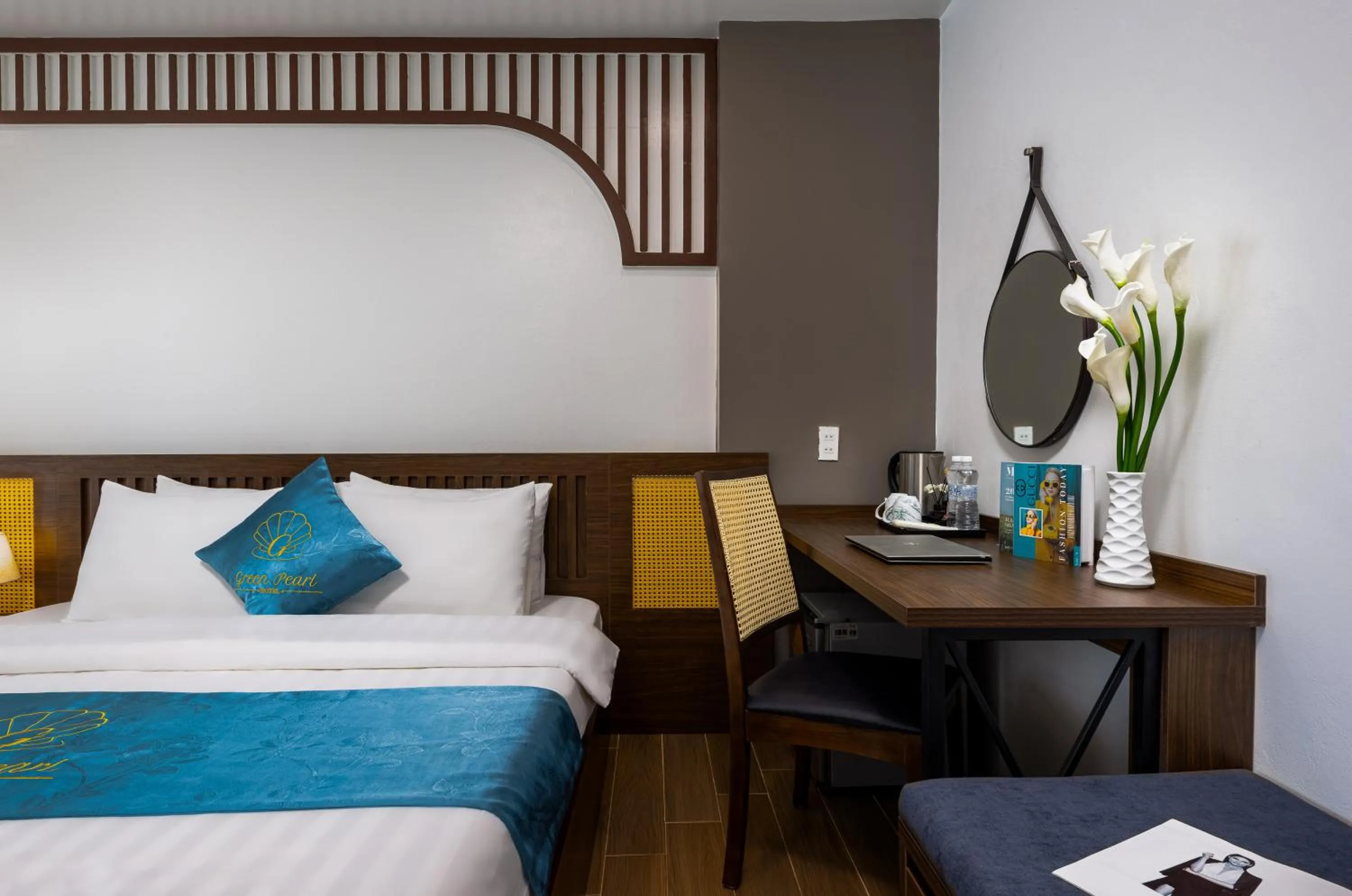 Bed in Cat Ba Green Pearl Hotel