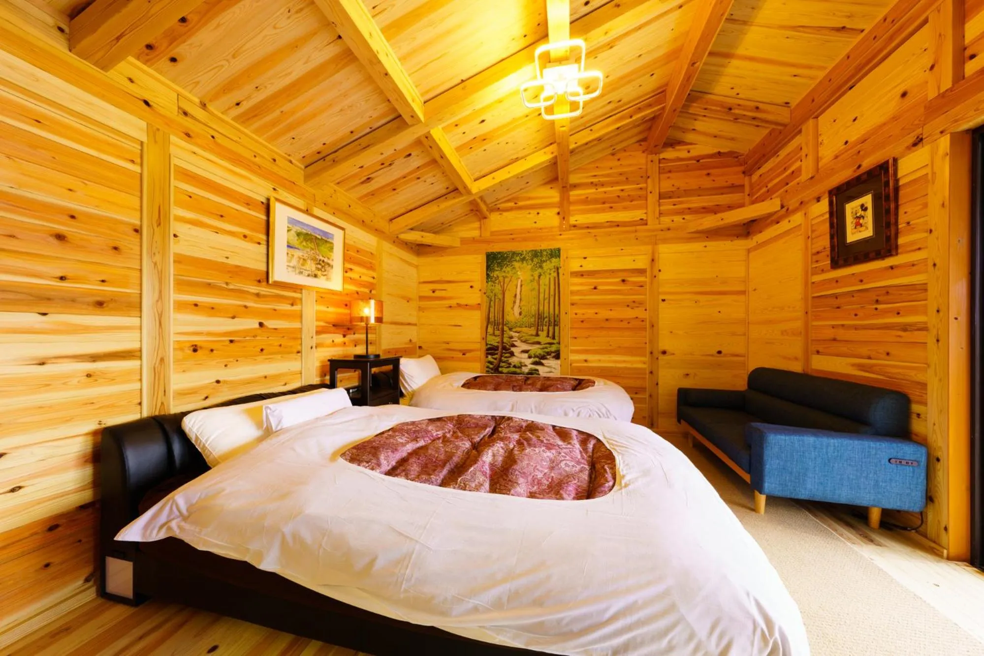 Bedroom, Bed in Yufuin-Sanso Waremokou