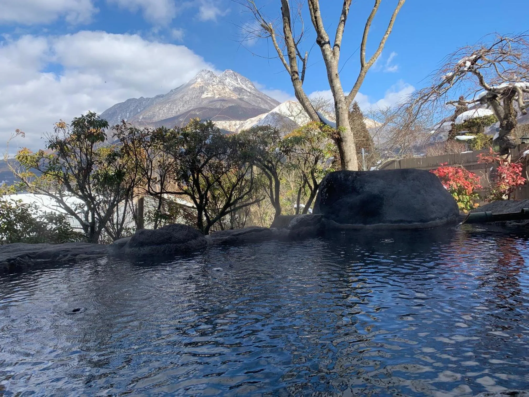 Open Air Bath in Yufuin-Sanso Waremokou