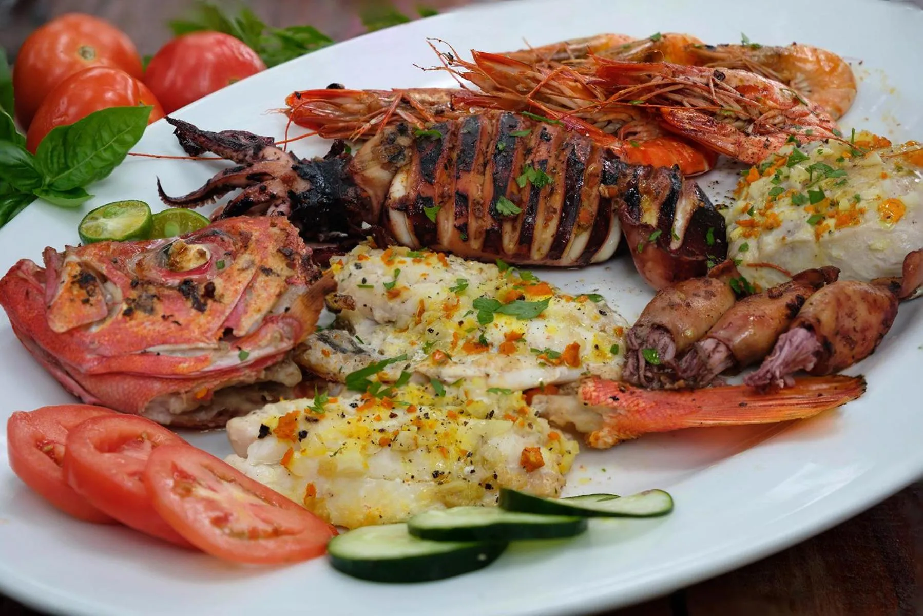 Restaurant/places to eat in Amami Beachfront Villa with Private Beach