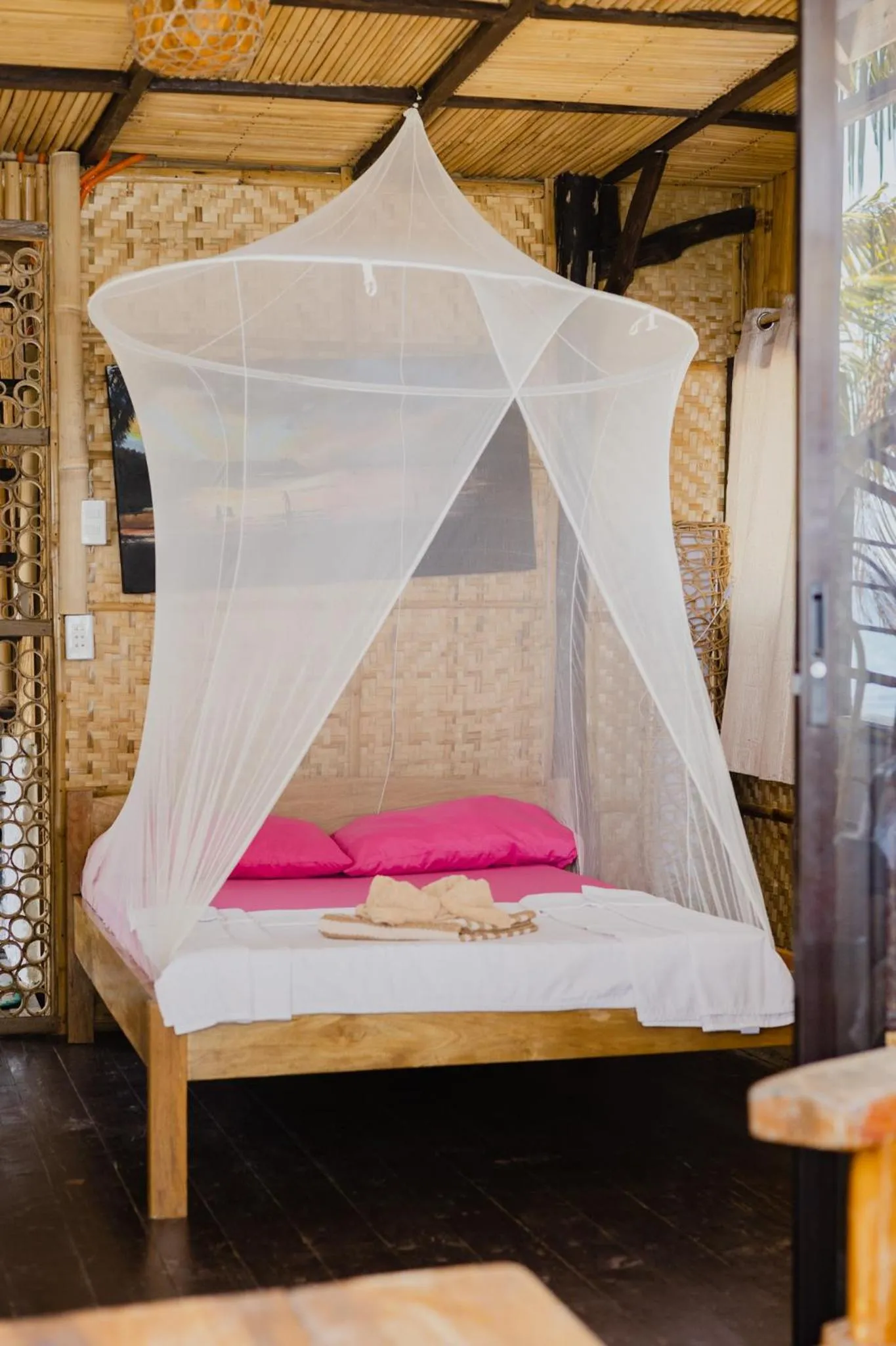 Bed in Amami Beachfront Villa with Private Beach