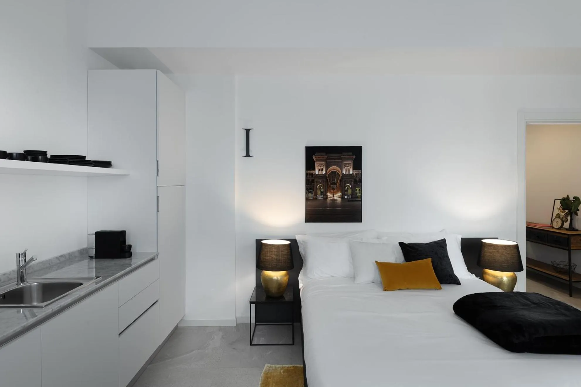 Bed in JOIVY Boutique Apartments Farneti