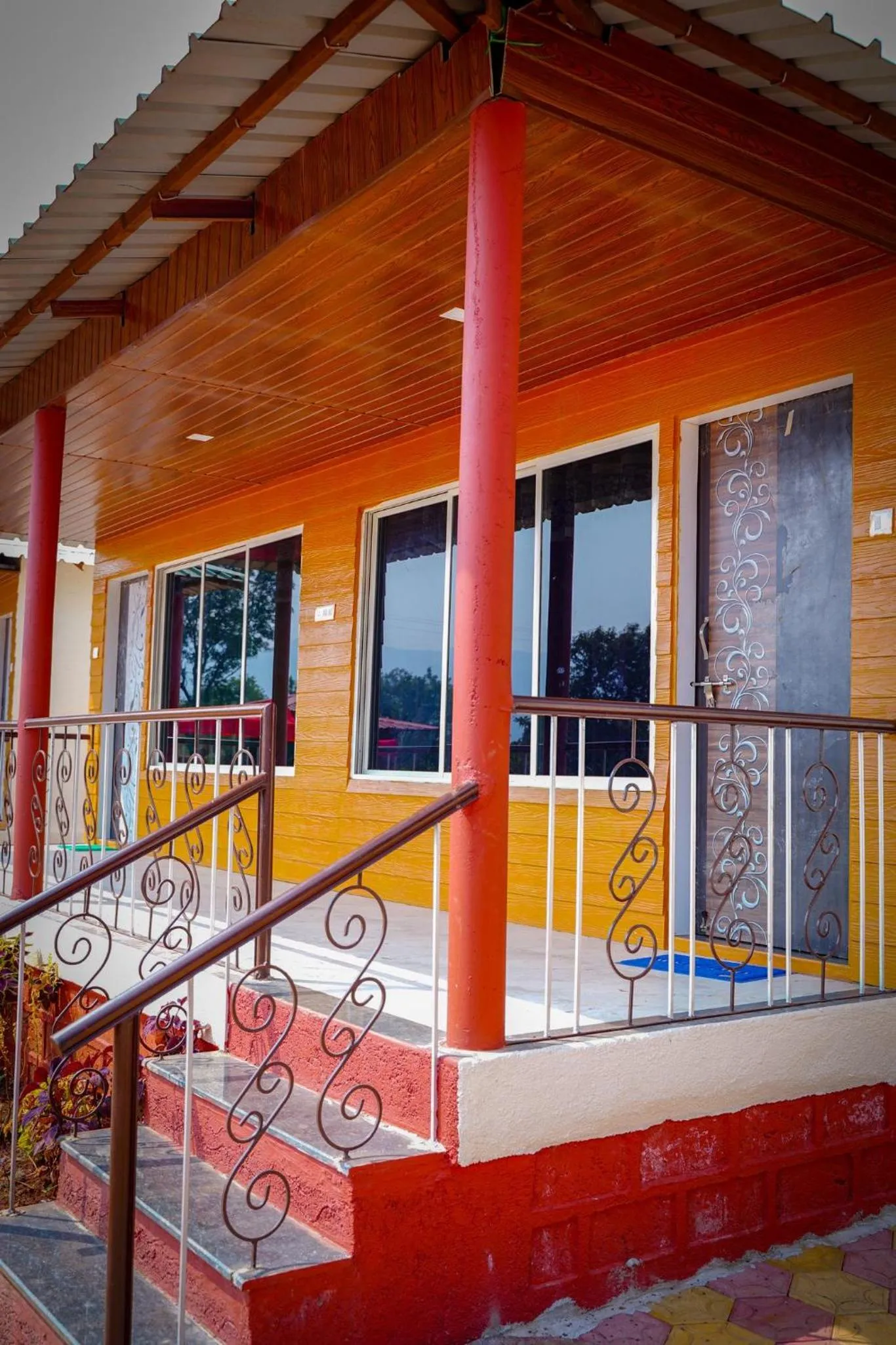 Balcony/Terrace in Shivshrushti Agro Tourism & River Camp Tapola