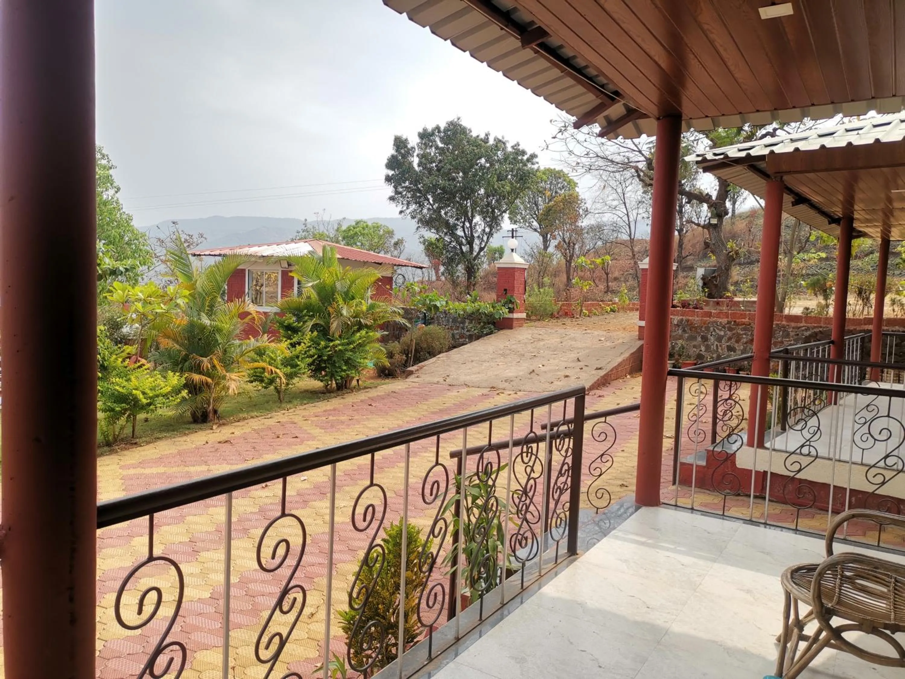 Balcony/Terrace in Shivshrushti Agro Tourism & River Camp Tapola