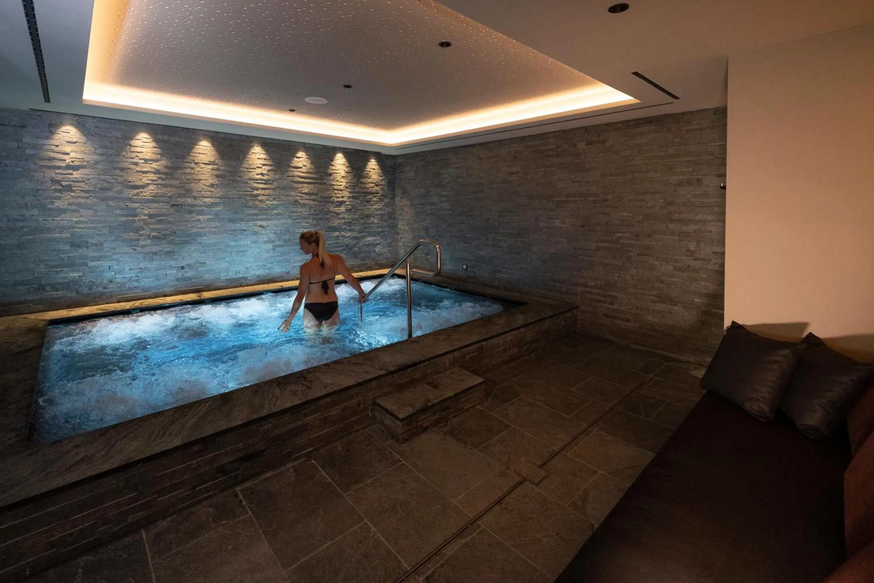Swimming pool in Ciampedie Luxury Alpine Spa Hotel