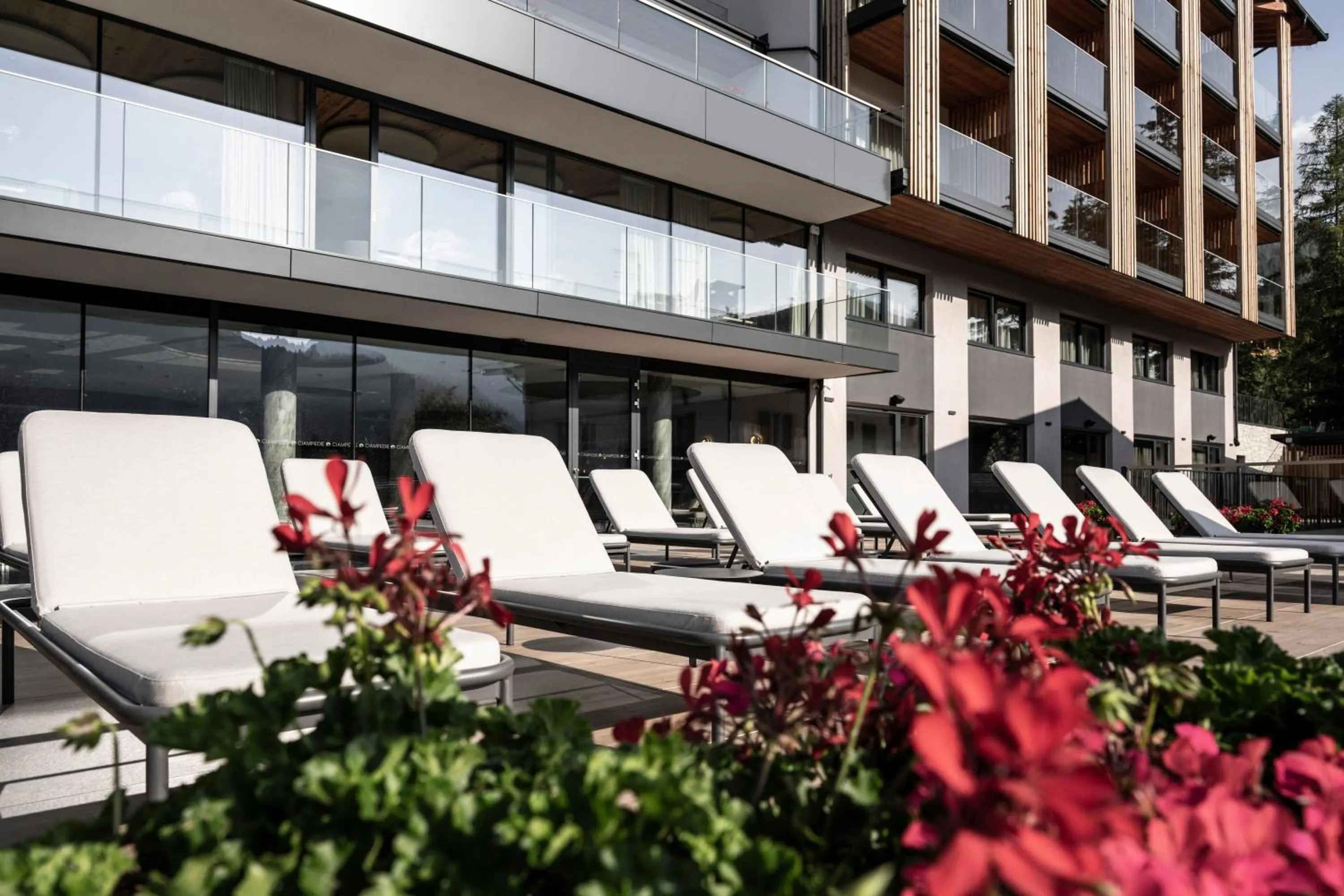 Swimming pool in Ciampedie Luxury Alpine Spa Hotel