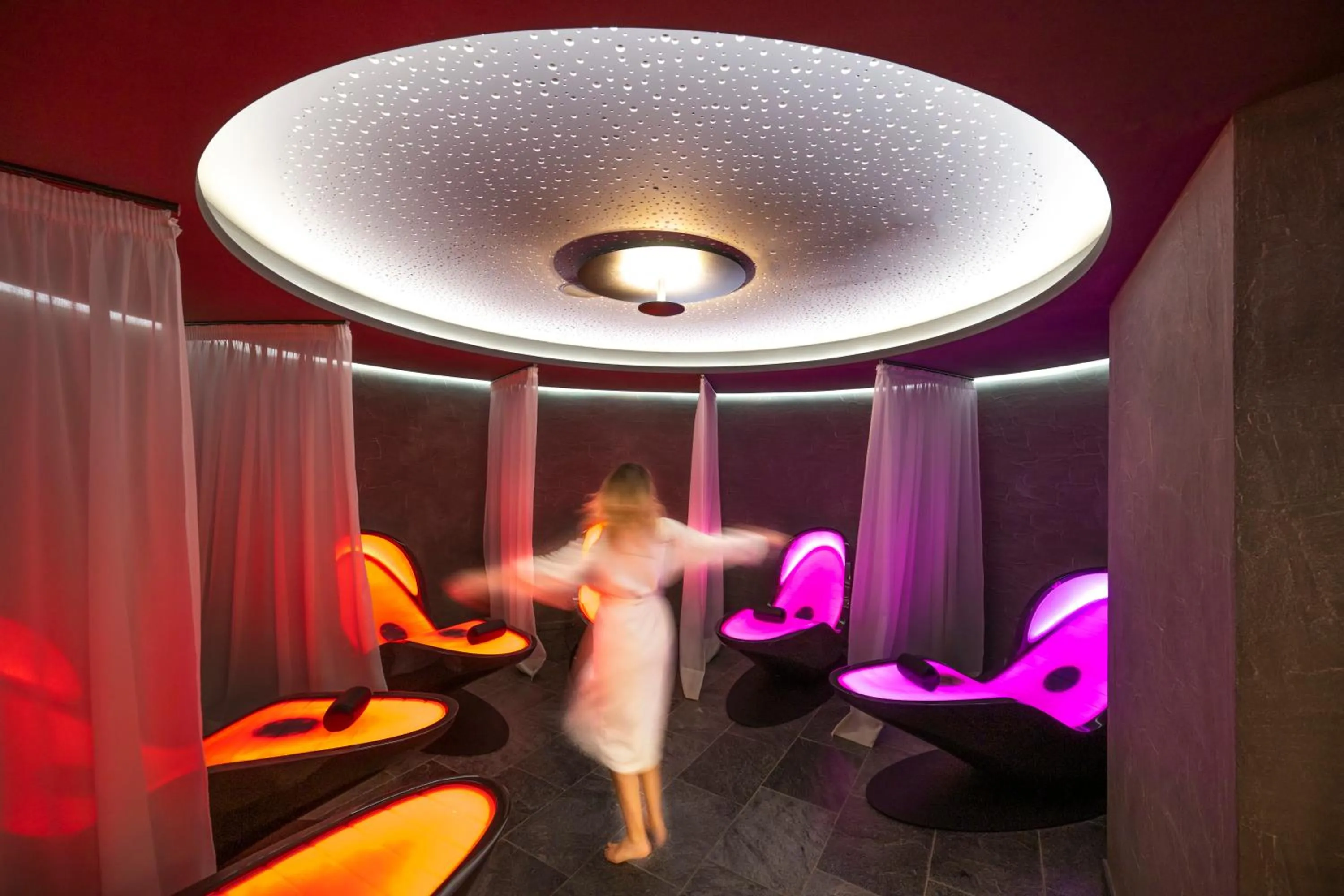 Sauna in Ciampedie Luxury Alpine Spa Hotel