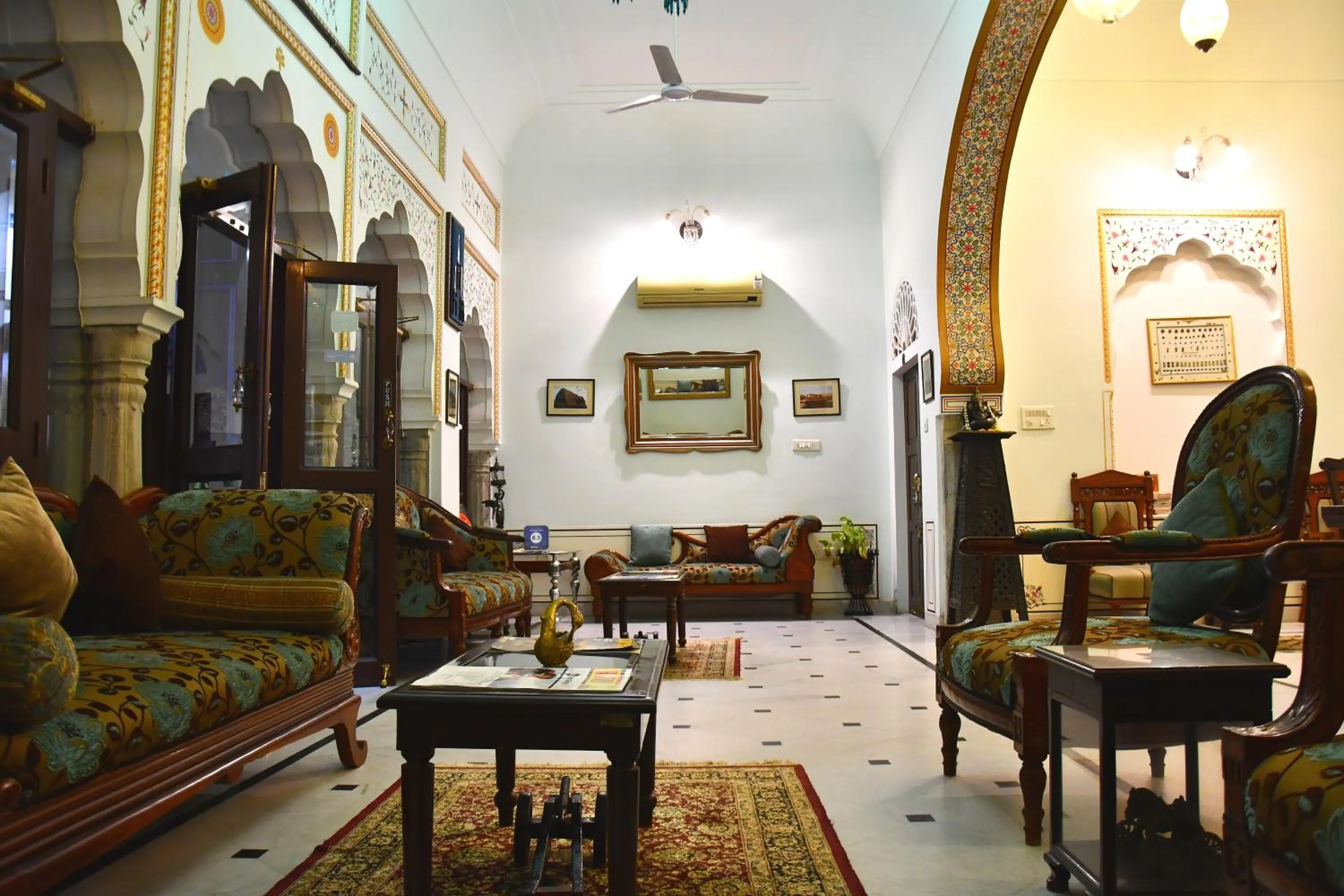 Living room in Khandela Haveli - a Boutique Heritage Hotel