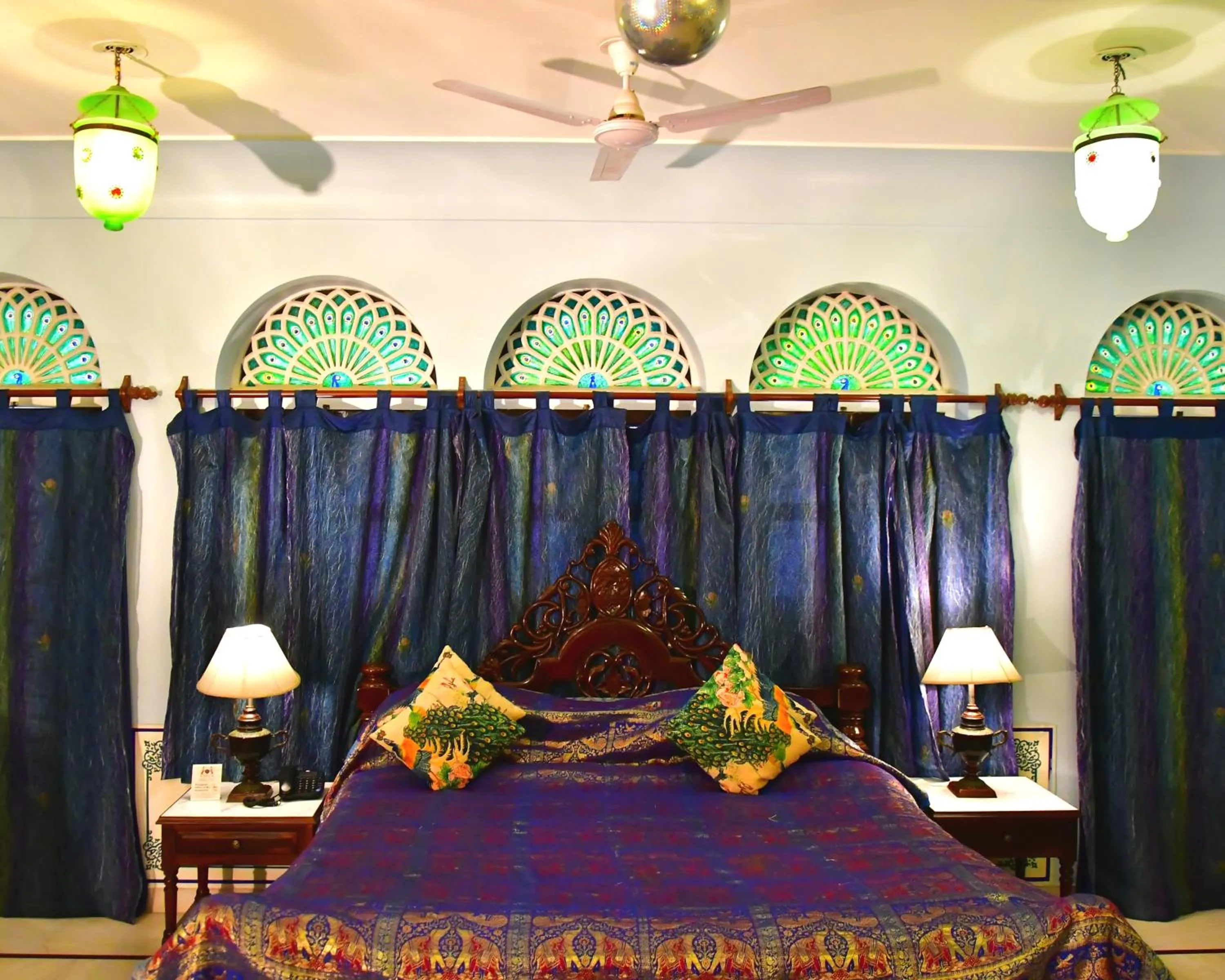 Bed in Khandela Haveli - a Boutique Heritage Hotel