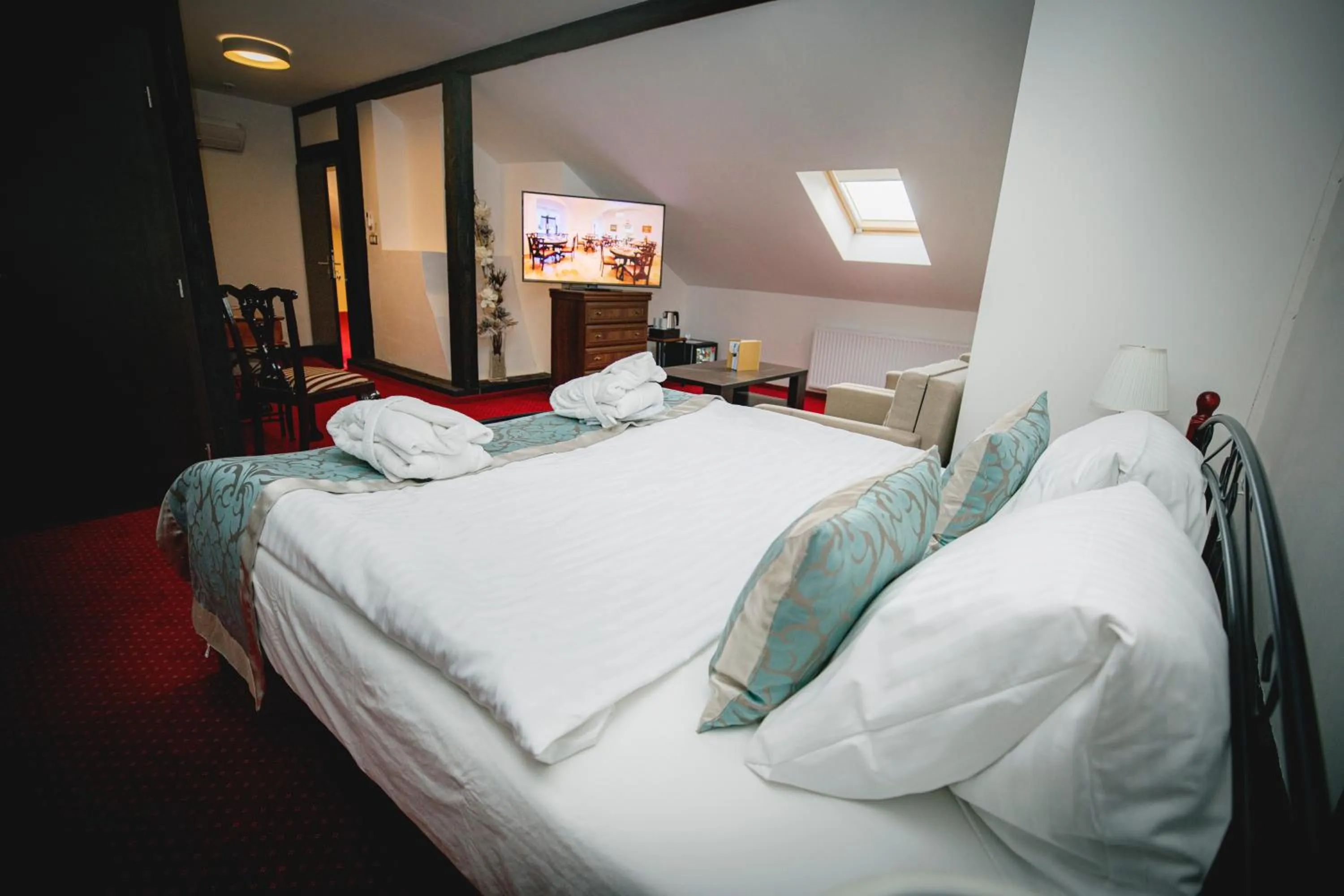 Bed in Zámek Wichterle - Hotel a pivní lázně