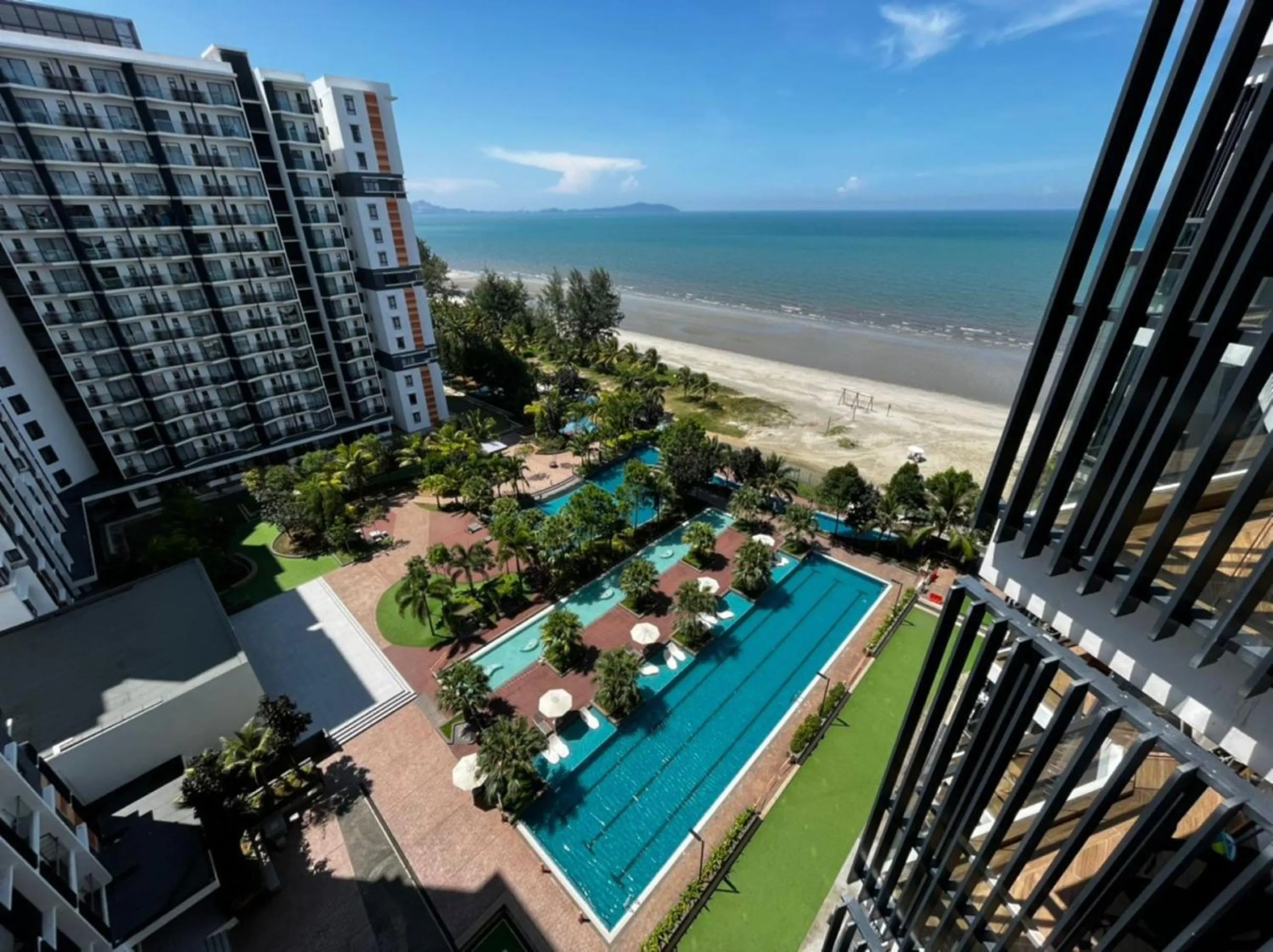 Pool view in Timurbay Seafront Residence & Suites
