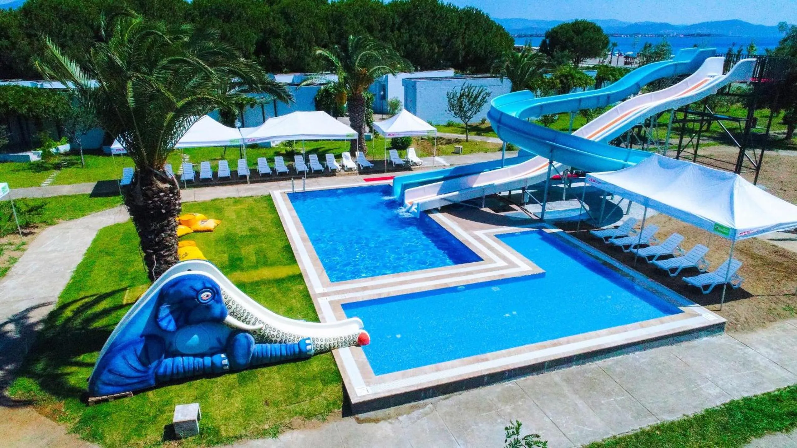 Pool view in Afytos Akcay Tatil Koyu