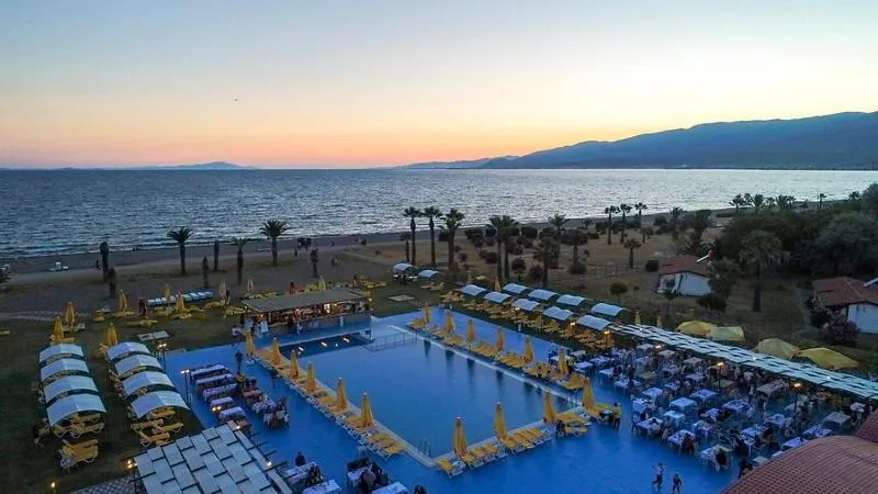 Pool view in Afytos Akcay Tatil Koyu